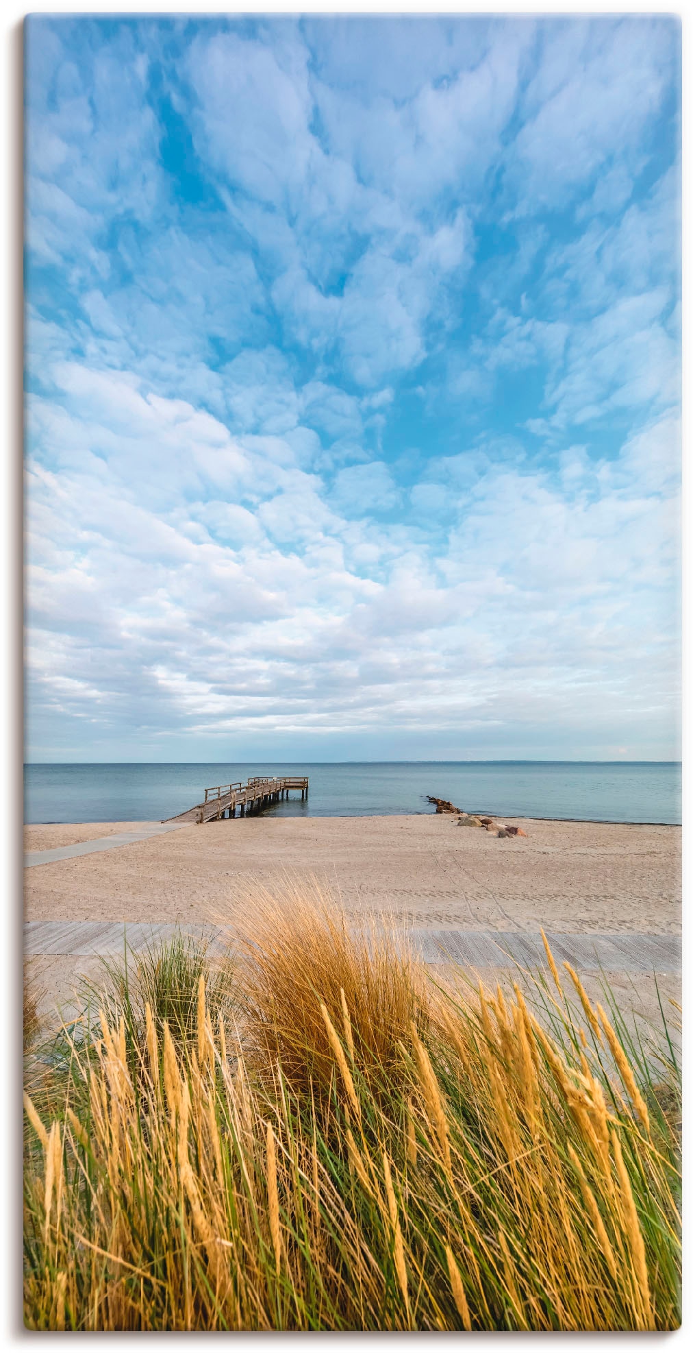 Image of Artland Leinwandbild "Rettin Strandidylle an der Ostsee" Gewässer 1 Stk. tlg. auf Holzrahmen gespannt