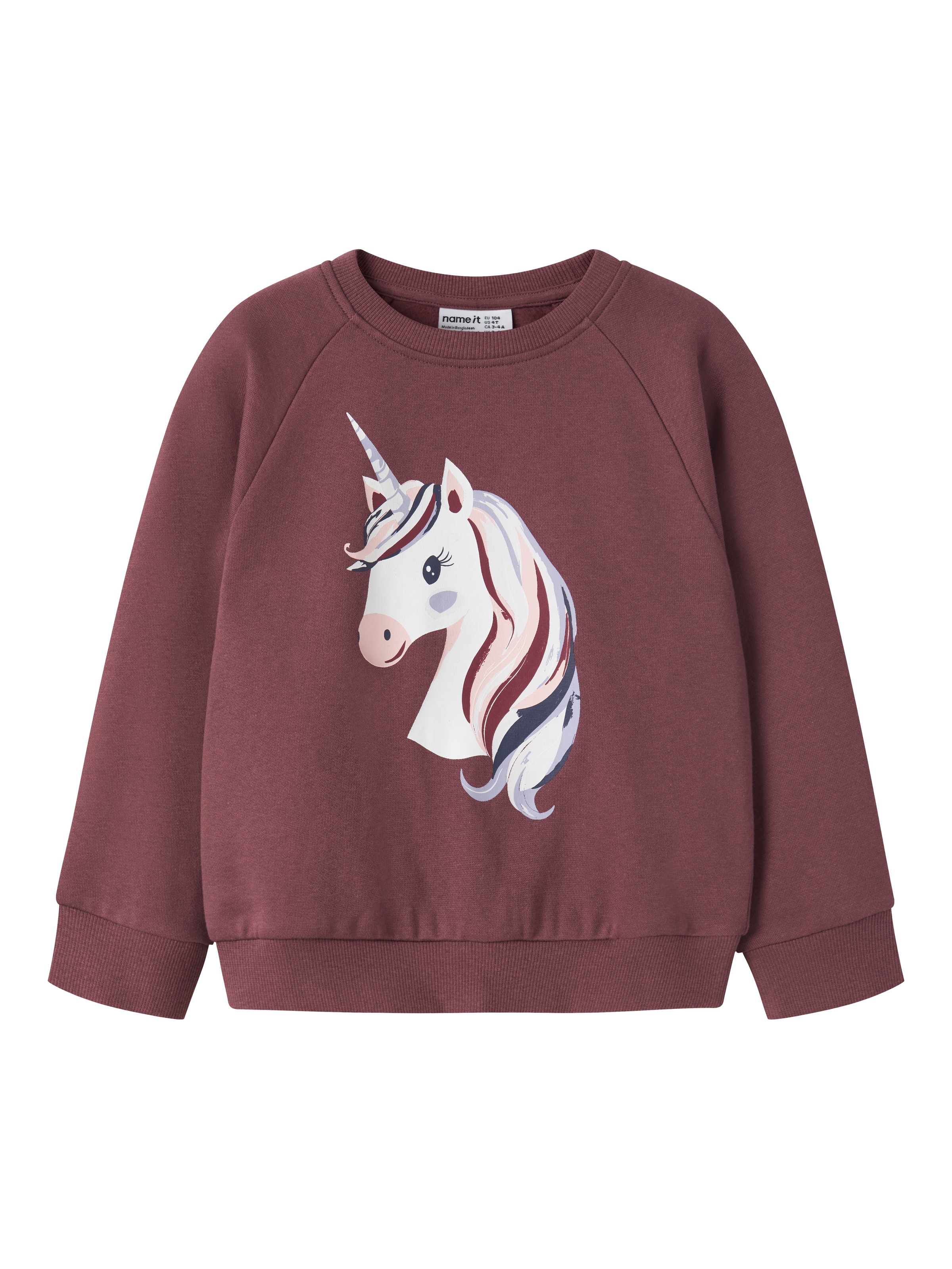 Image of Name It Sweatshirt "NMFVENUS LS NREG SWEAT BRU", Baumwolle, regular fit