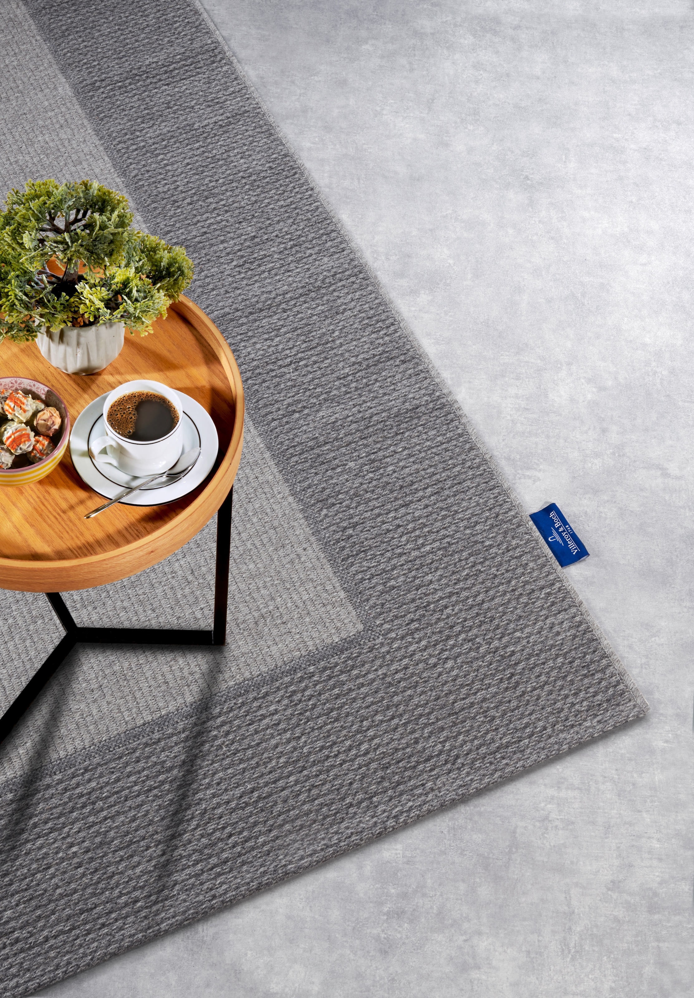 Villeroy & Boch Wollteppich »Johann« rechteckig 5 mm Höhe Schurwolle, Wolle, Natur, Wohnzimmer, Schlafzimmer, Boho, Skandi