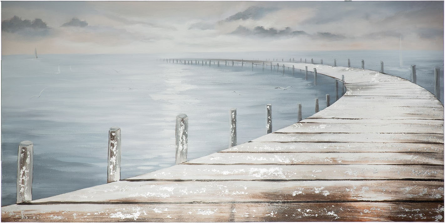 Image of GILDE Leinwandbild "Bild rechteckig Steg" Strandbilder 1 Stk. tlg.