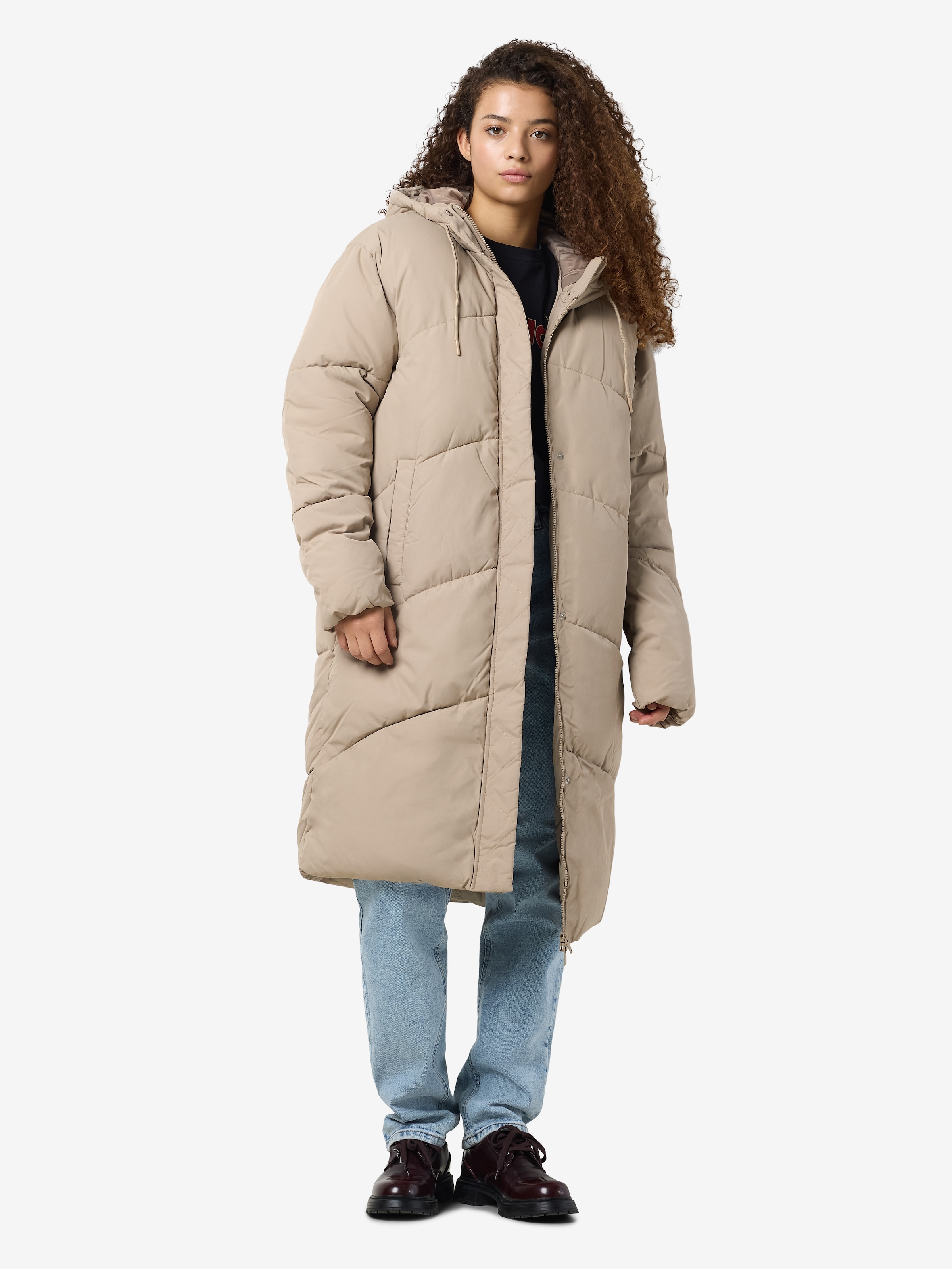 Noisy may Veste matelassée »NMTENNA L/S LONG JACKET NOOS« mit Kapuze