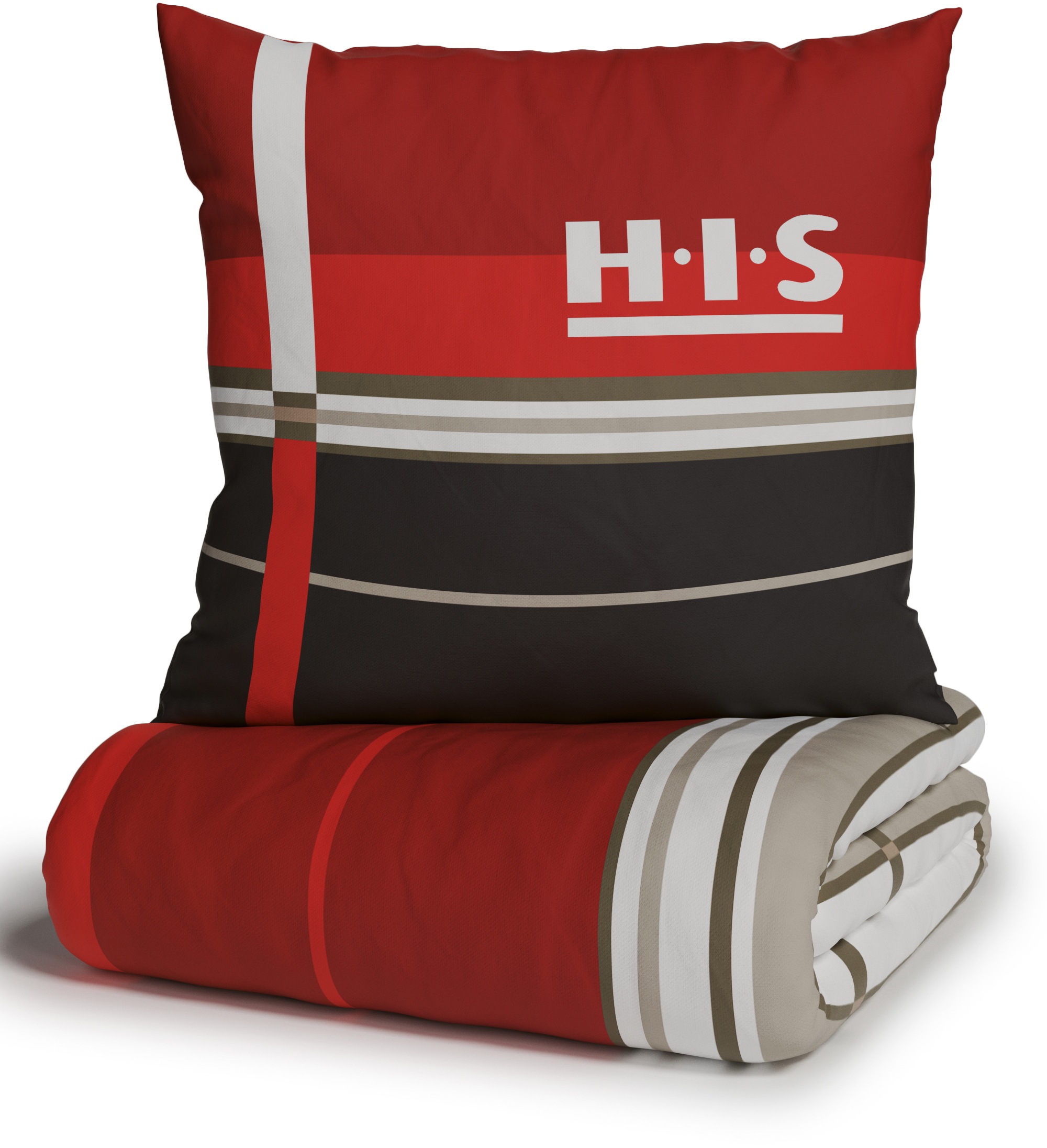 H.I.S Bettwäsche »Golfi in Gr. 135x200 oder 155x220 cm« 2 Stk. tlg. Bettwäsche aus Baumwolle, sportliche Bettwäsche mit Streifen