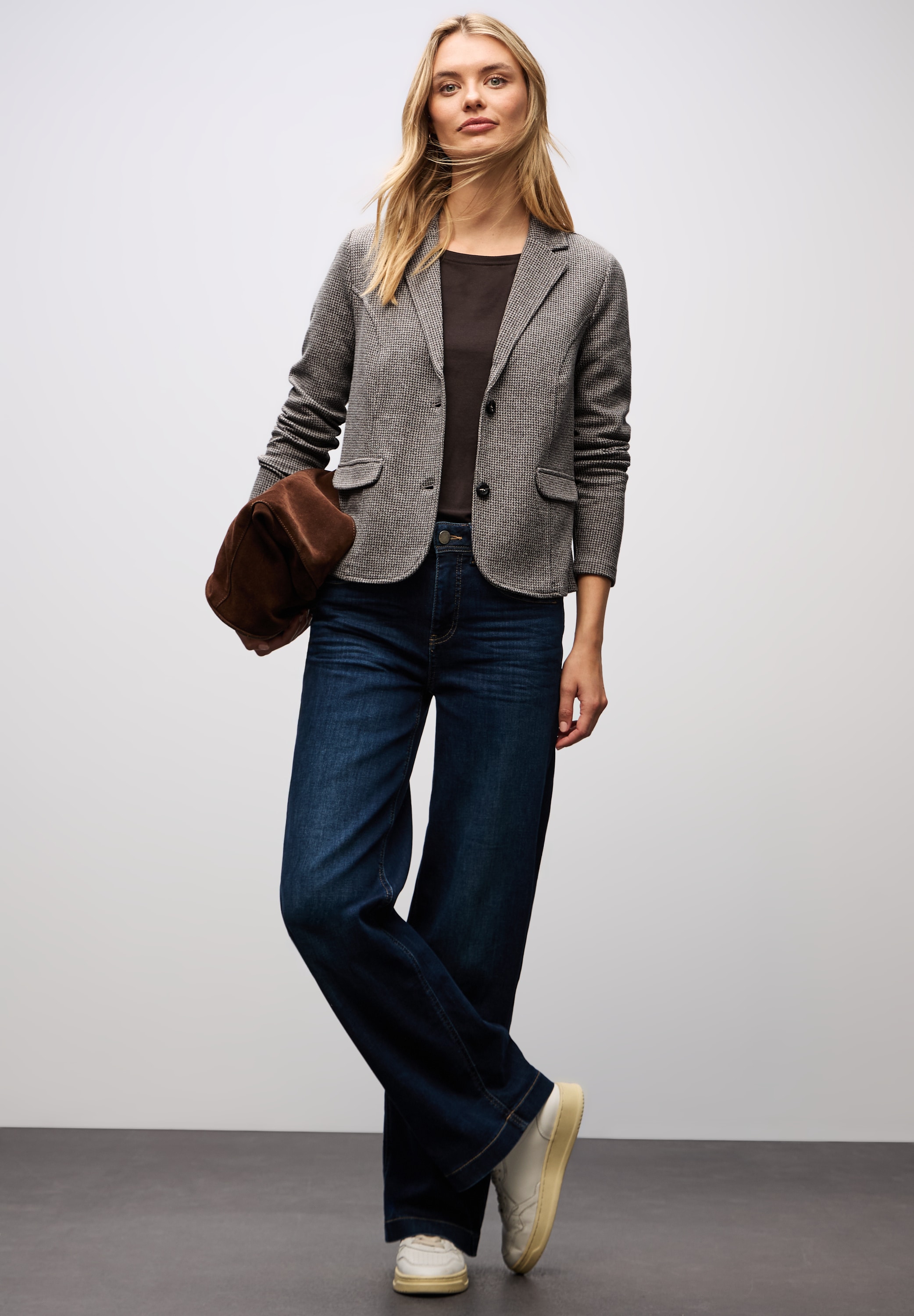 STREET ONE Veste blazer meliert, mit klassischem Reverskragen