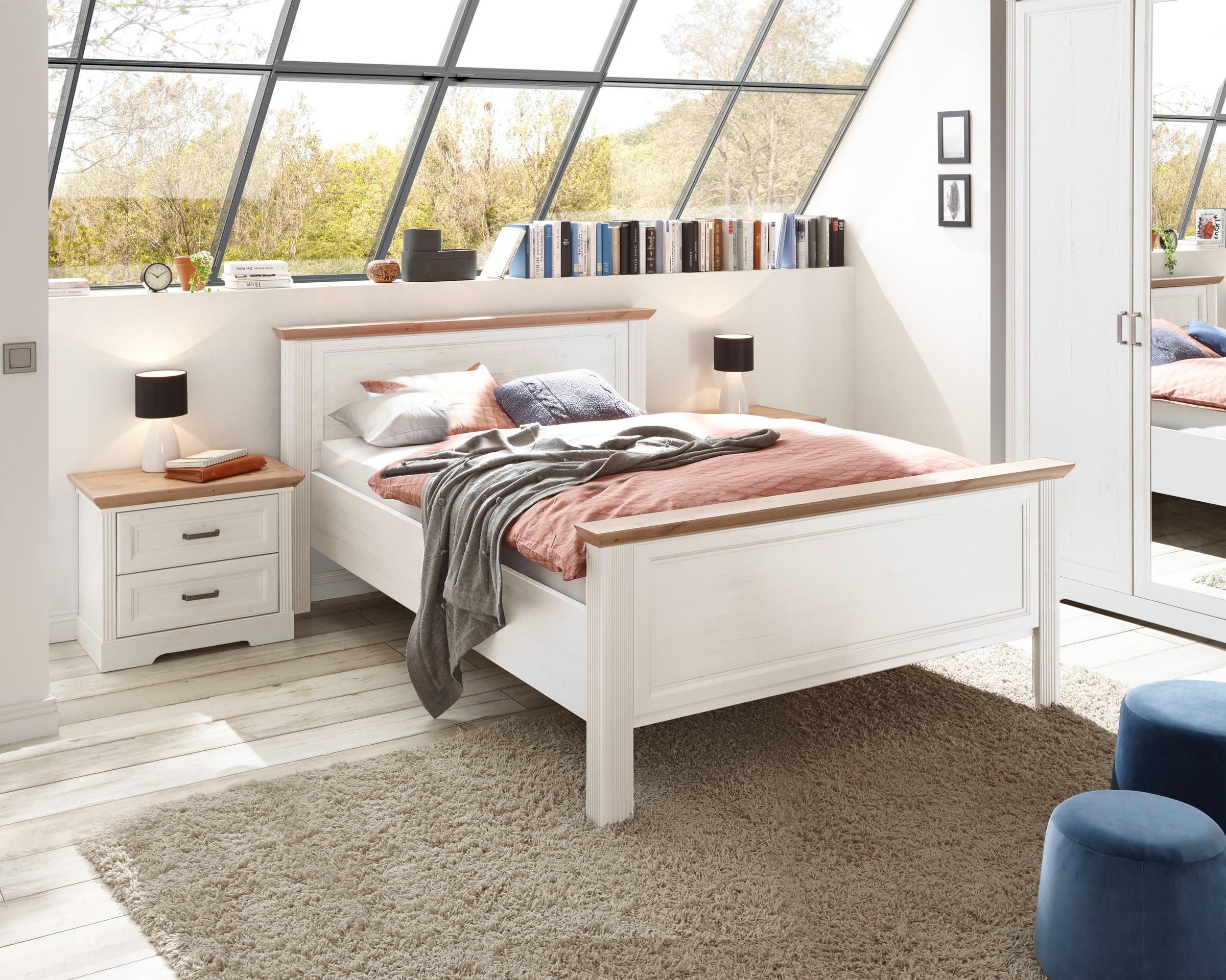 Schlafkontor Bettgestell »Jasmin II«, im Landhausstil