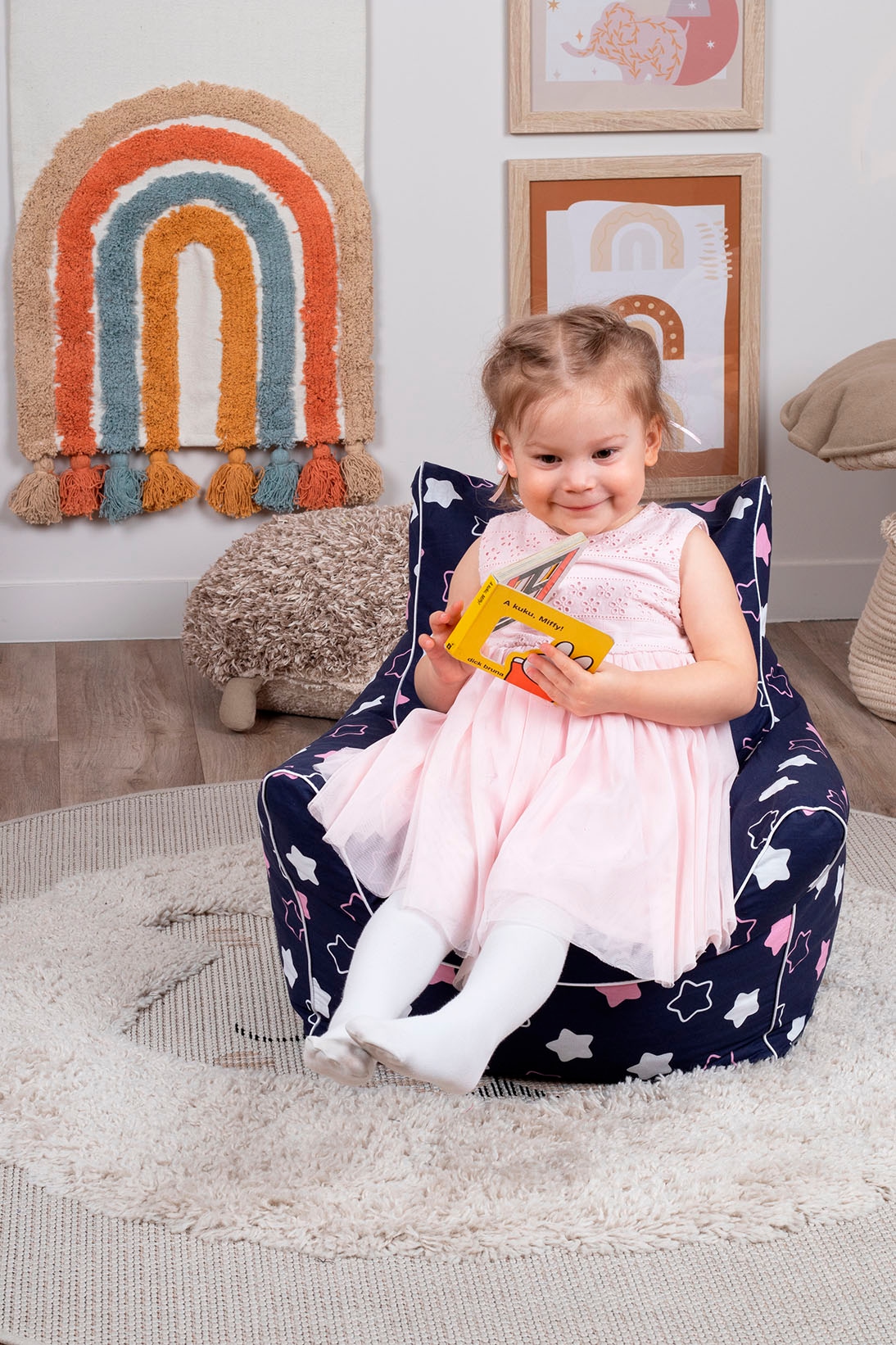 Knorrtoys® Sitzsack »Star, blue pink« für Kinder; Made in Europe