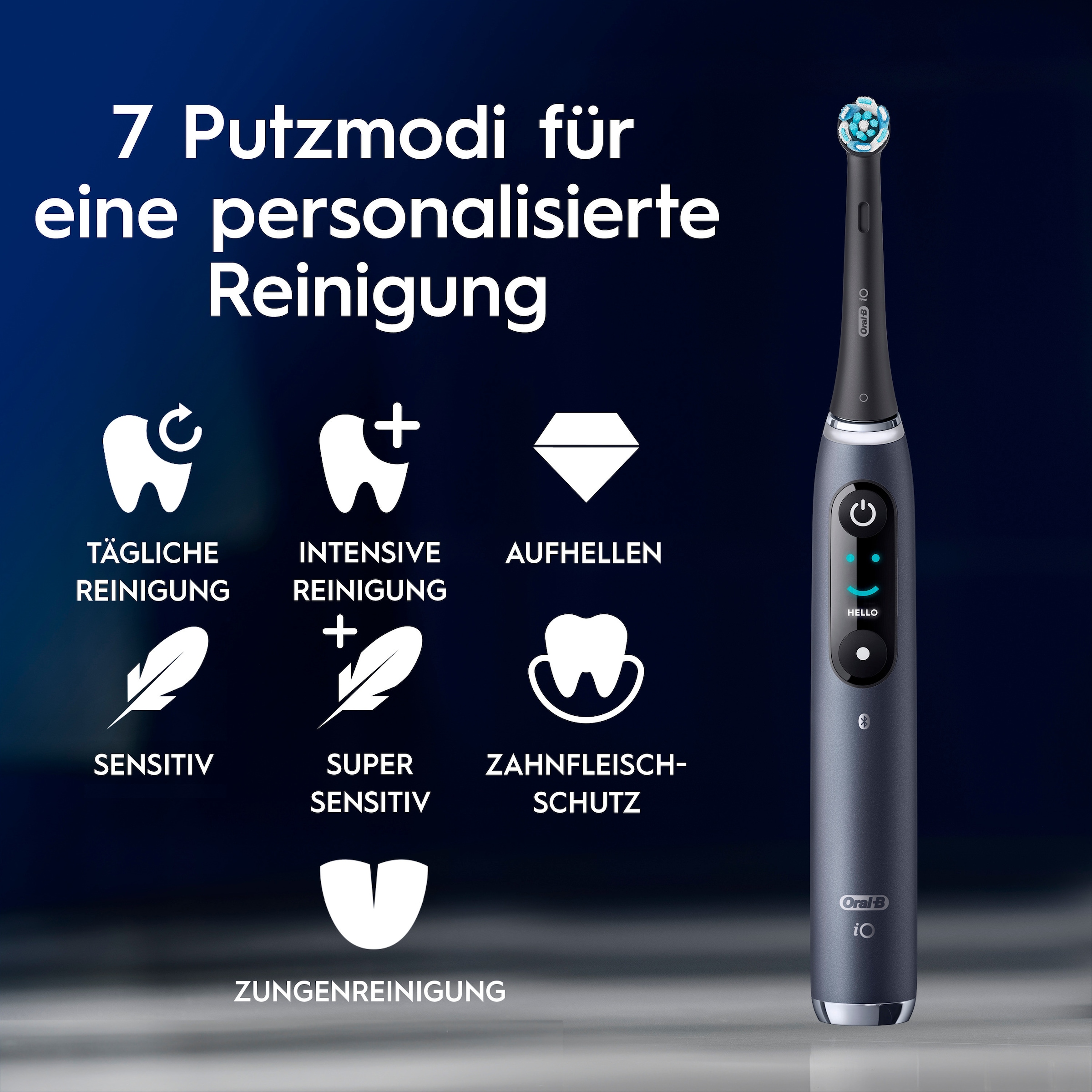 Oral-B Brosse à dents électrique »iO Series 9« 3 cuis Aufsteckbürsten Geschenkedition, 7 Putzmodi, Lade-Reise-Etui
