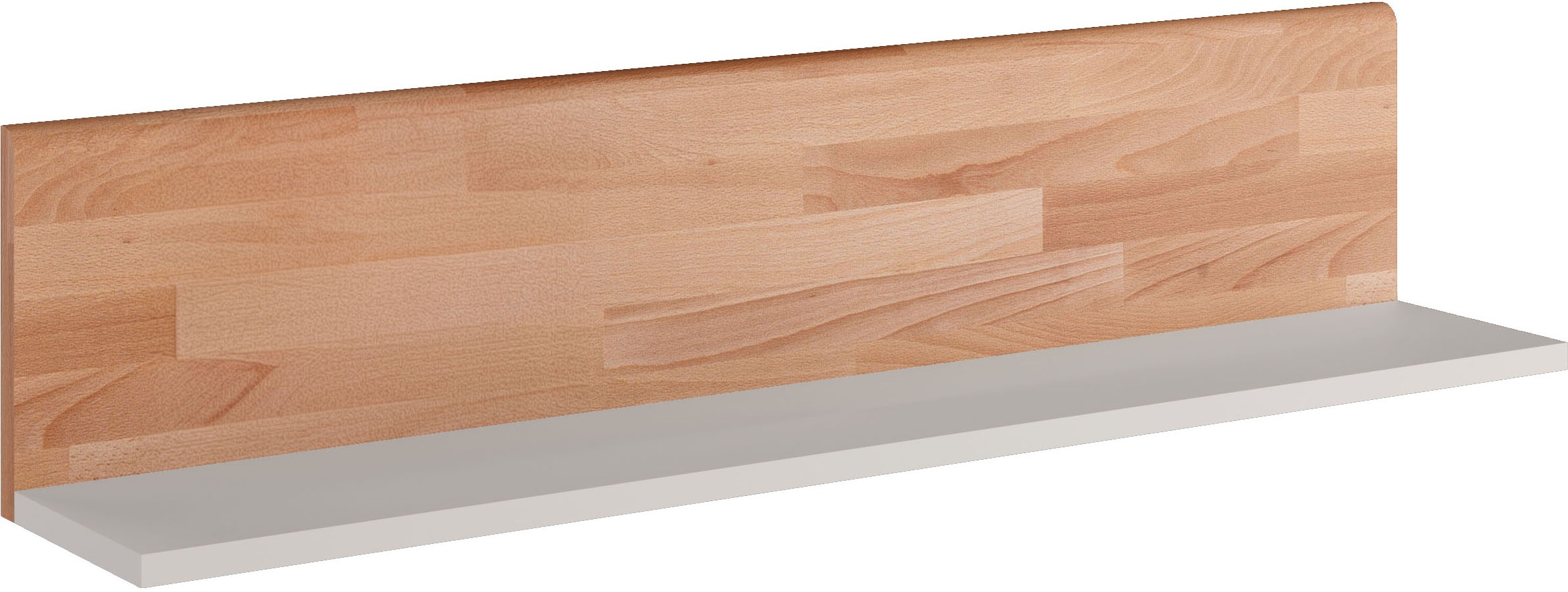 Image of GOODproduct Wandregal "CITRA auf Kernbuche Massivholz und Melamin in Grau" Set, 2 Stk. tlg. Set 2-tlg., zwei Wandregale, Breite 80 cm, Tiefe 18cm