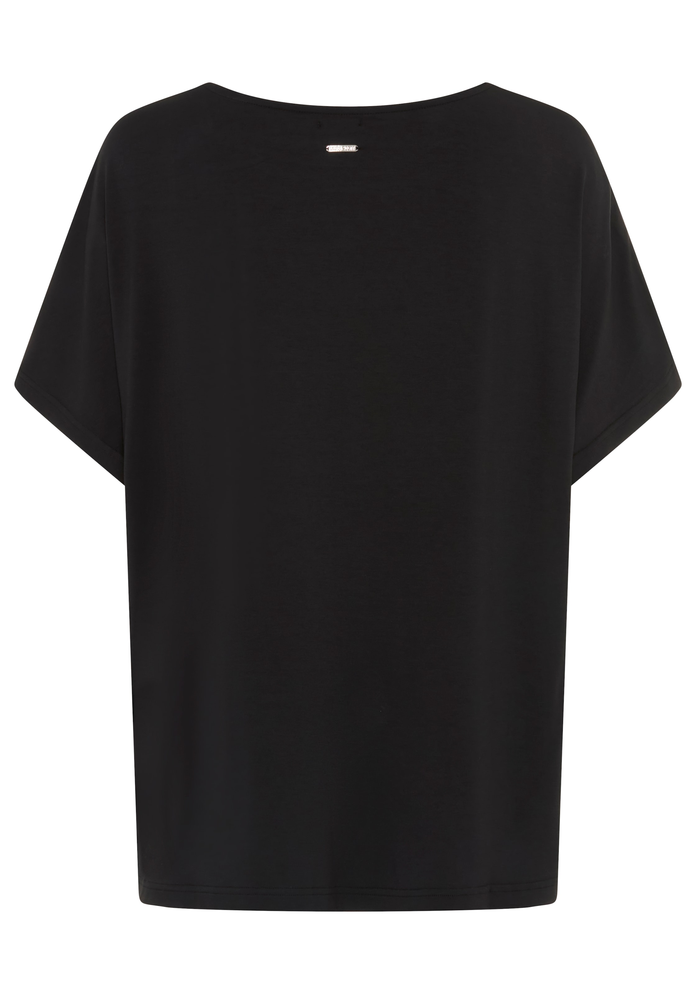 Laura Scott CURVE Satinbluse gemustert, casual Stil, mit Rundhalsausschnitt, Kurzarm