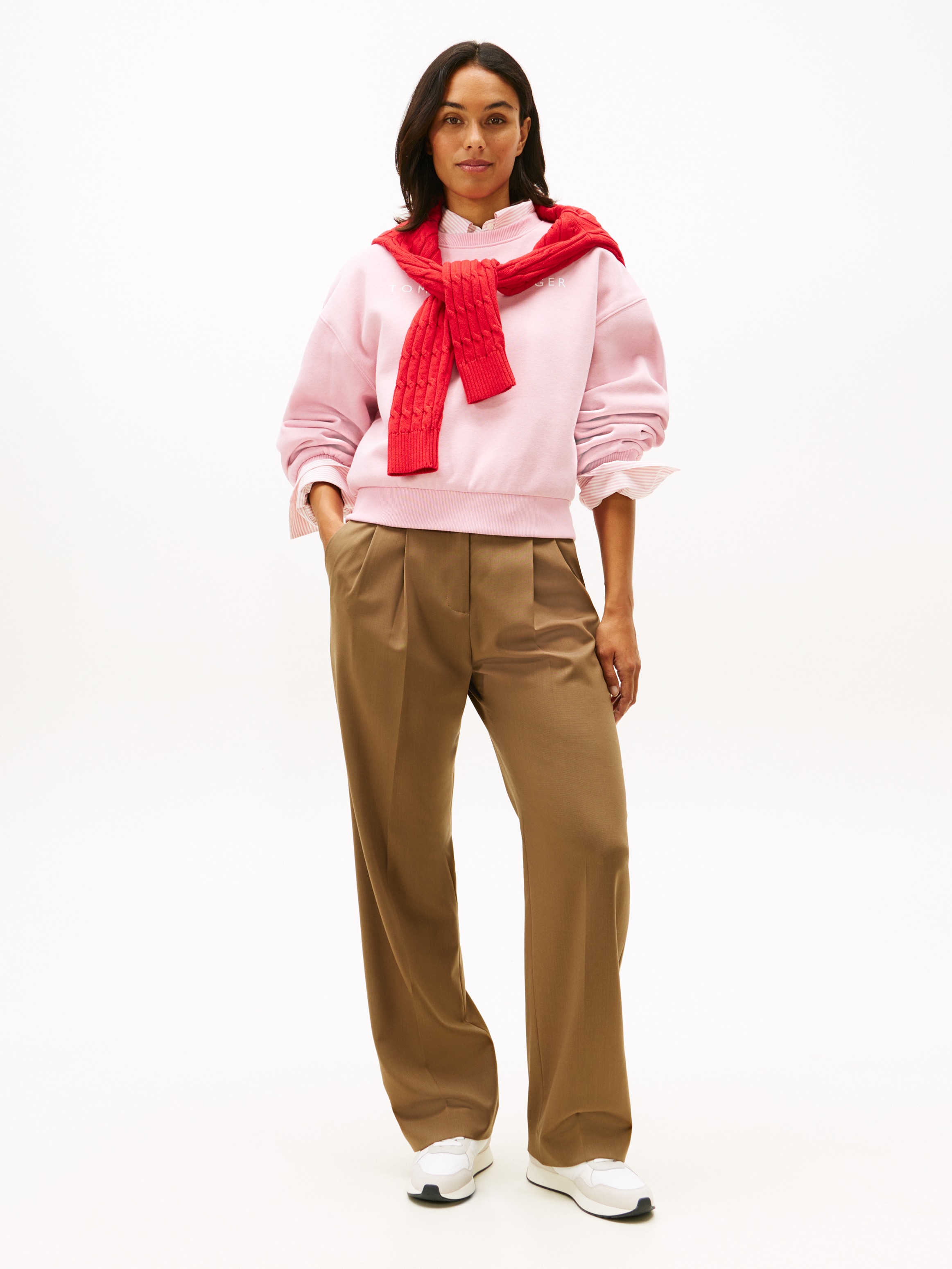 Tommy Hilfiger Sweatshirt »CORP LOGO MDRN SWTSRT«, Baumwollmischung
