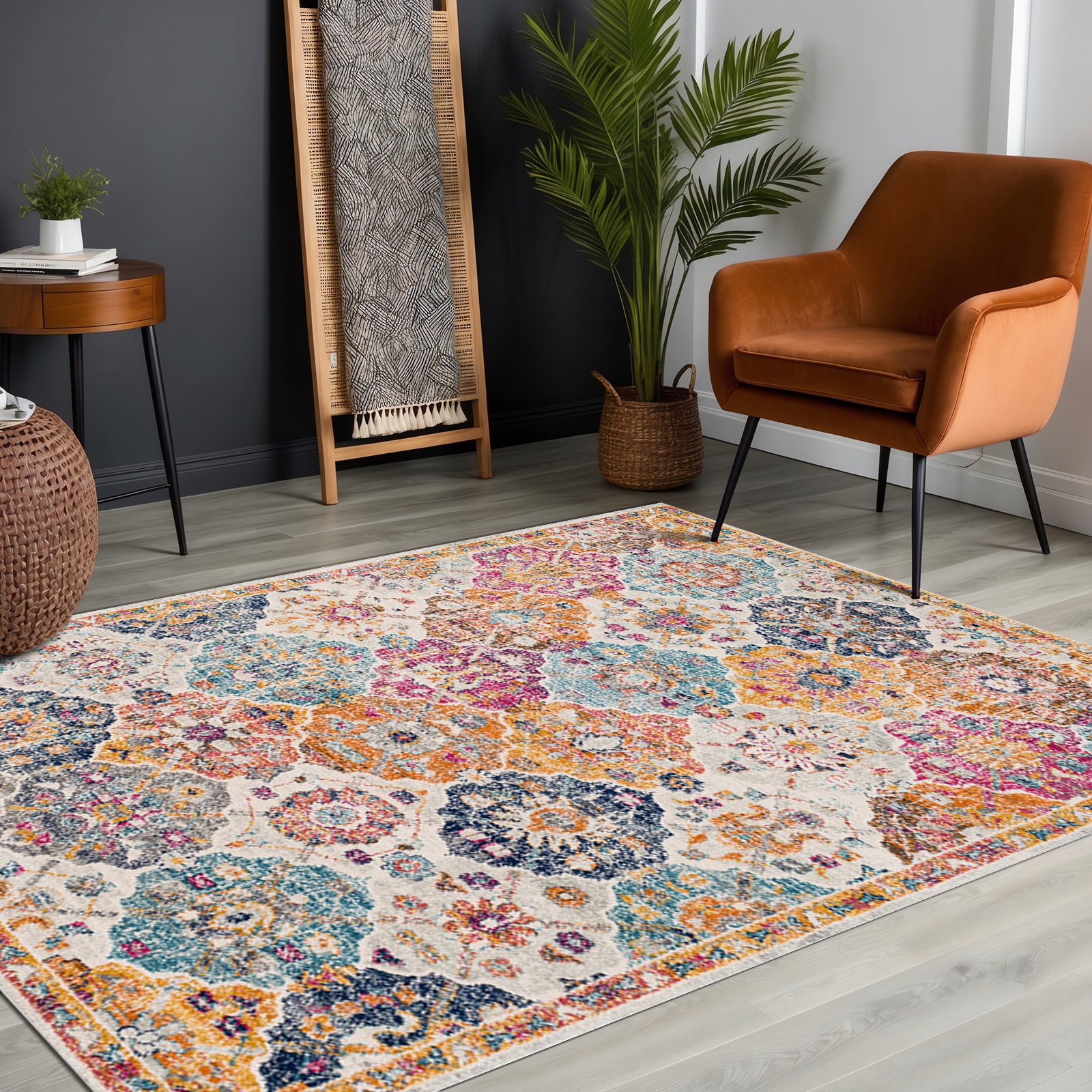 Livabliss Tapis »CUZCO« Rectangulaire 7 mm Höhe Orient-Optik, Vintage Design, Boho Stil, Kurzflor, Wohnzimmer