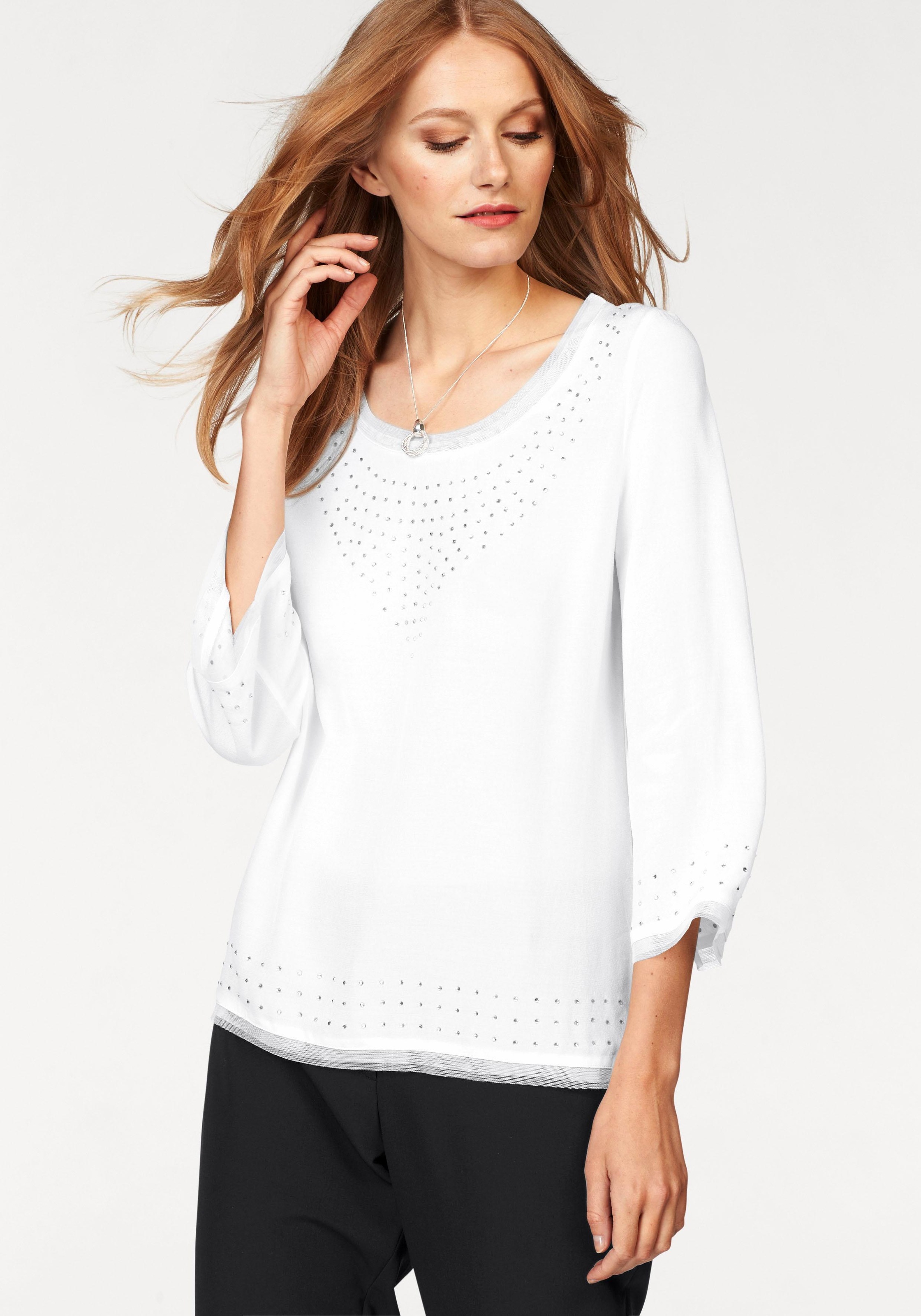 Image of Daniel Hechter Georgettebluse, mit Glitzersteinchen bei Ackermann Versand Schweiz