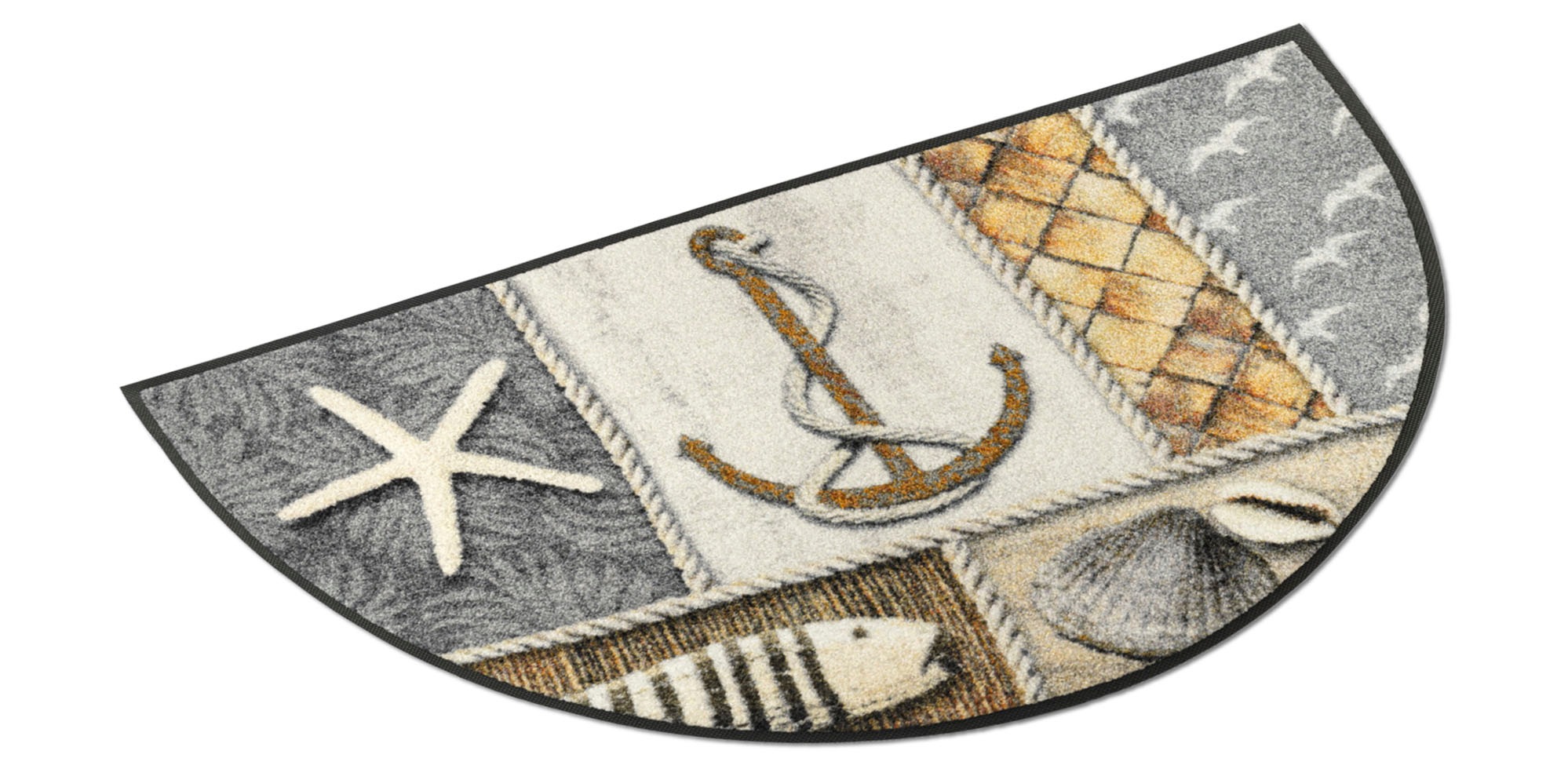 Image of wash+dry by Kleen-Tex Fussmatte »Round Coastline«, rechteckig, 7 mm Höhe bei Ackermann Versand Schweiz