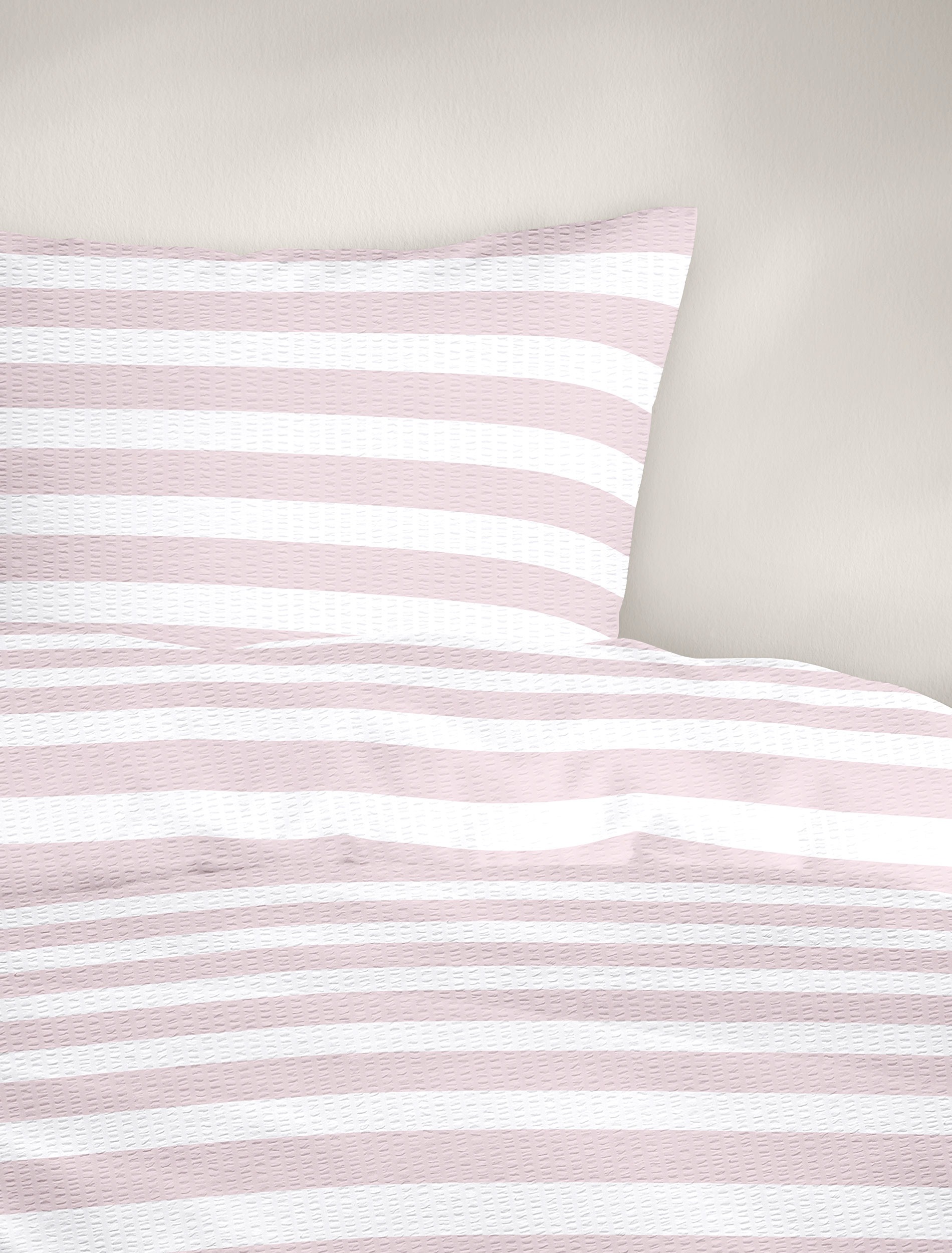 BIERBAUM Linge de lit »Bettwäsche 4196« 2 Seersucker, 100  % Baumwolle, pflegeleicht, bügelfrei, kühlend