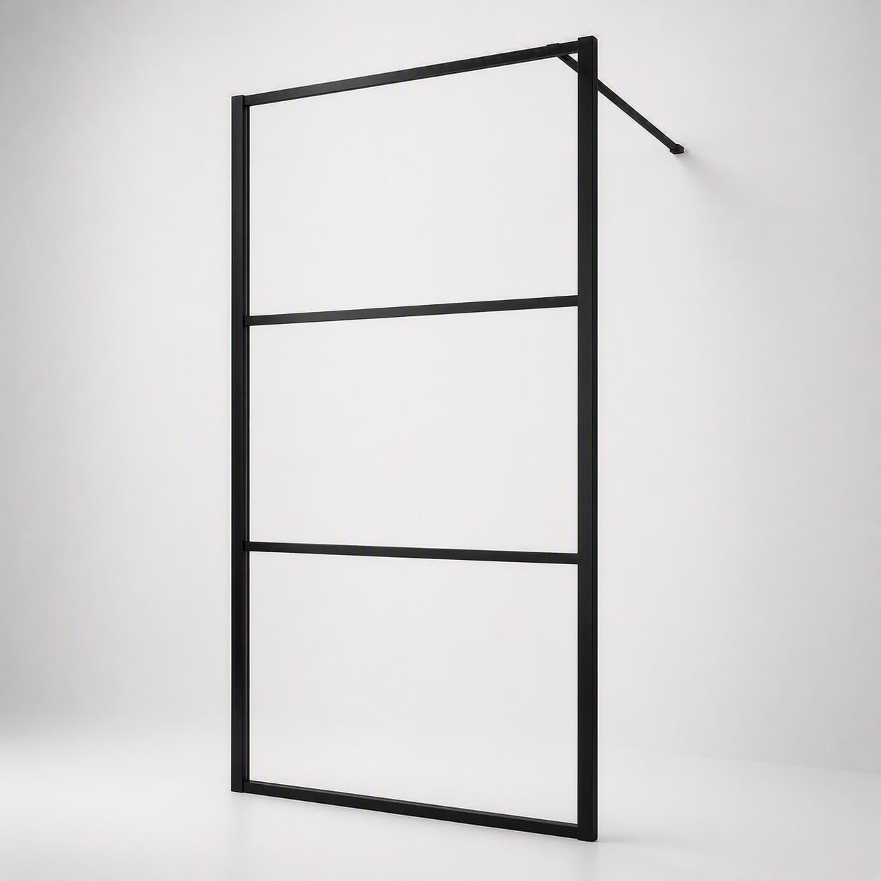 Image of welltime Walk-in-Dusche "Walk In Black Blocks Clear"