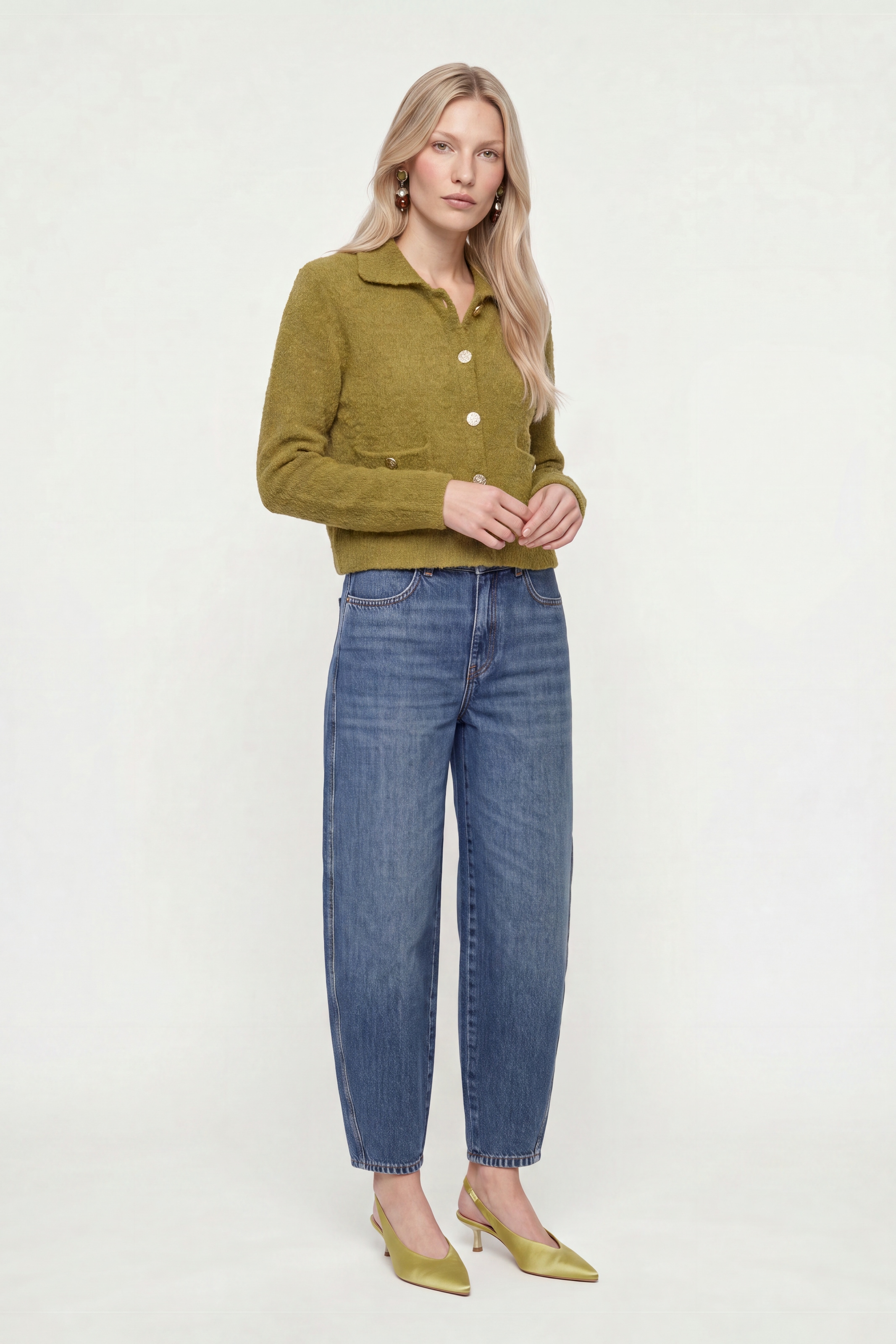 RICHROYAL Cardigan mit Wolle, Regular fit in Boucle-Optik