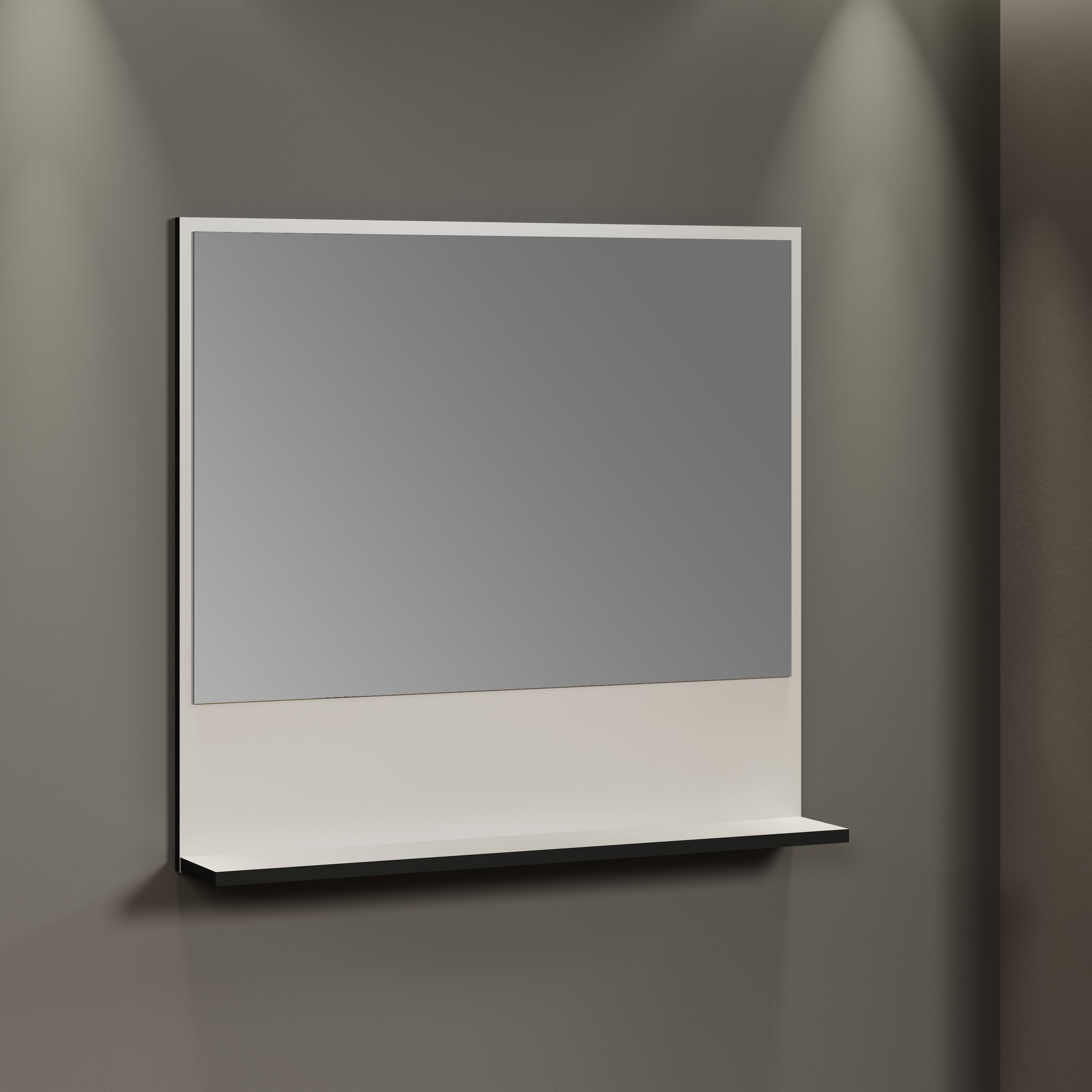 welltime Badspiegel »Amrum«, (1 St.), Eleganter Badezimmerspiegel mit Ablage - Masse (B/T/H) 60-80/14/74 cm