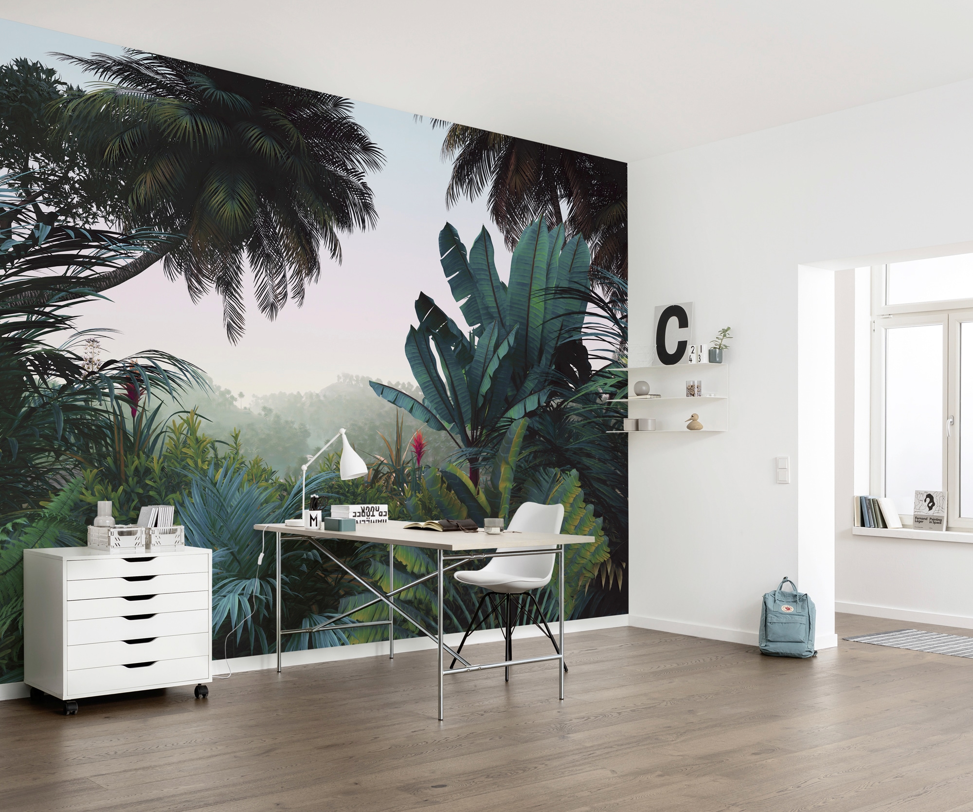 Komar Vliestapete »Digitaldruck Vlies -  Jungle Morning - Grösse 400 x 250 cm« bedruckt glatt Wohnzimmer, Schlafzimmer