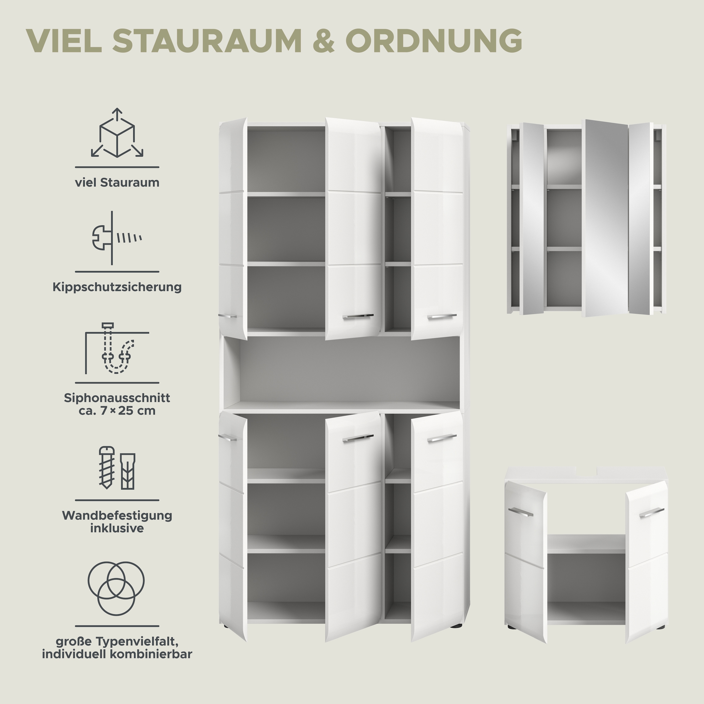 INOSIGN Ensemble de salle de bains Set, 4 cuis tlg.