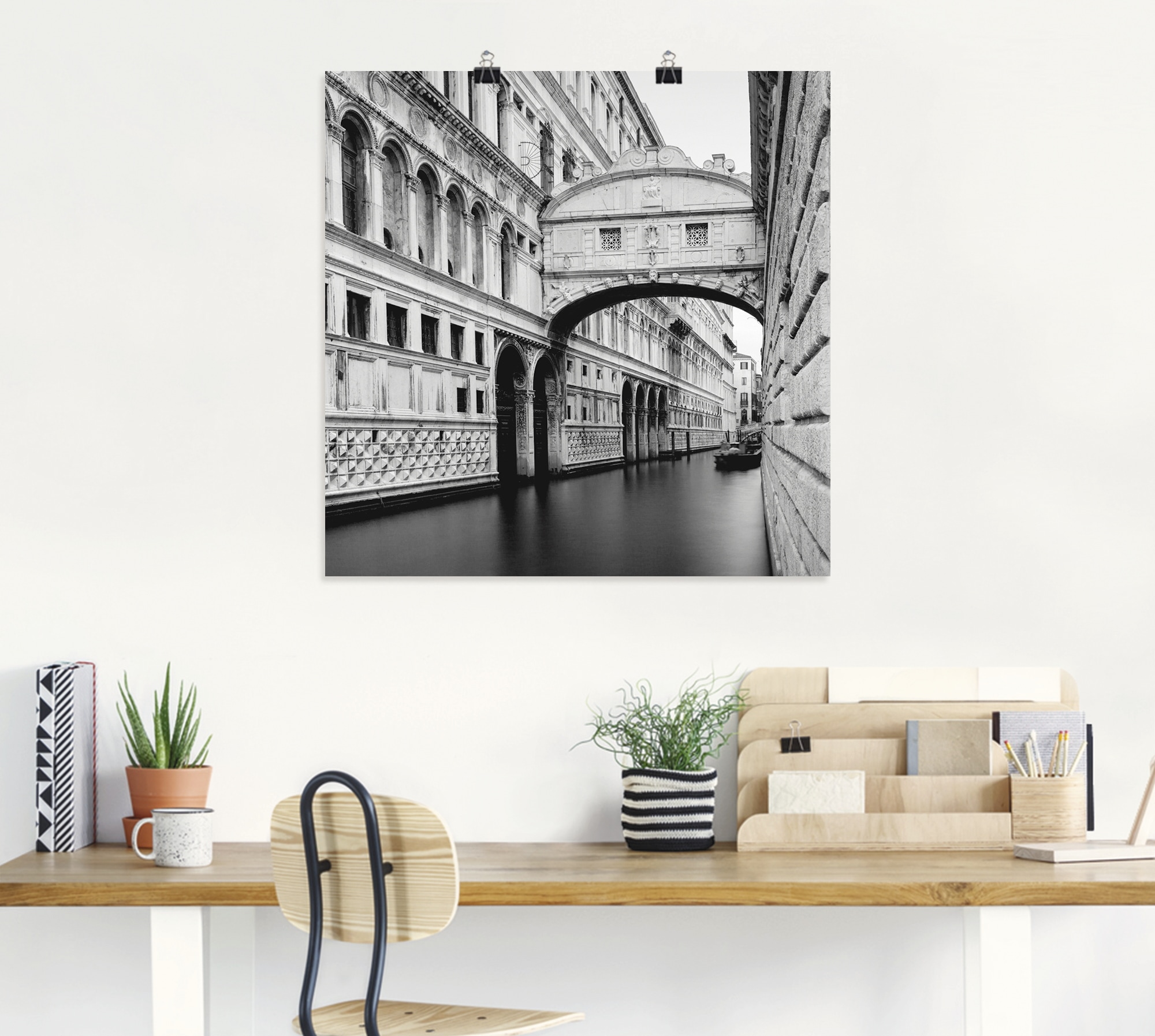 Artland Poster »Seufzerbrücke«, Italien, (1 St.), als Alubild, Leinwandbild, Wandaufkleber oder Poster in versch. Grössen