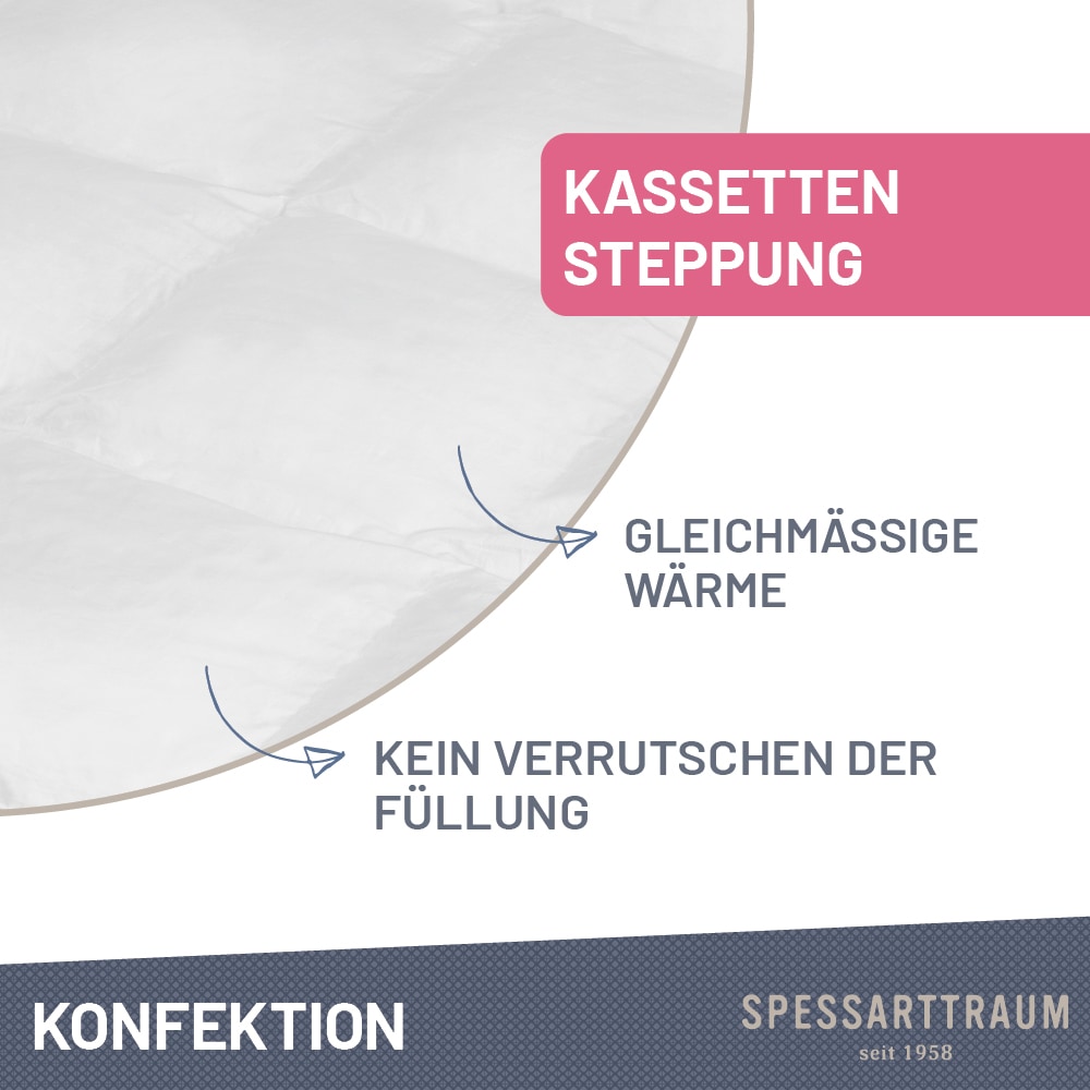 SPESSARTTRAUM Gänsedaunenbettdecke + Kopfkissen »Premium******« Sparset: 4 Wärmeklassen, 135x200 cm & 155x220 cm
