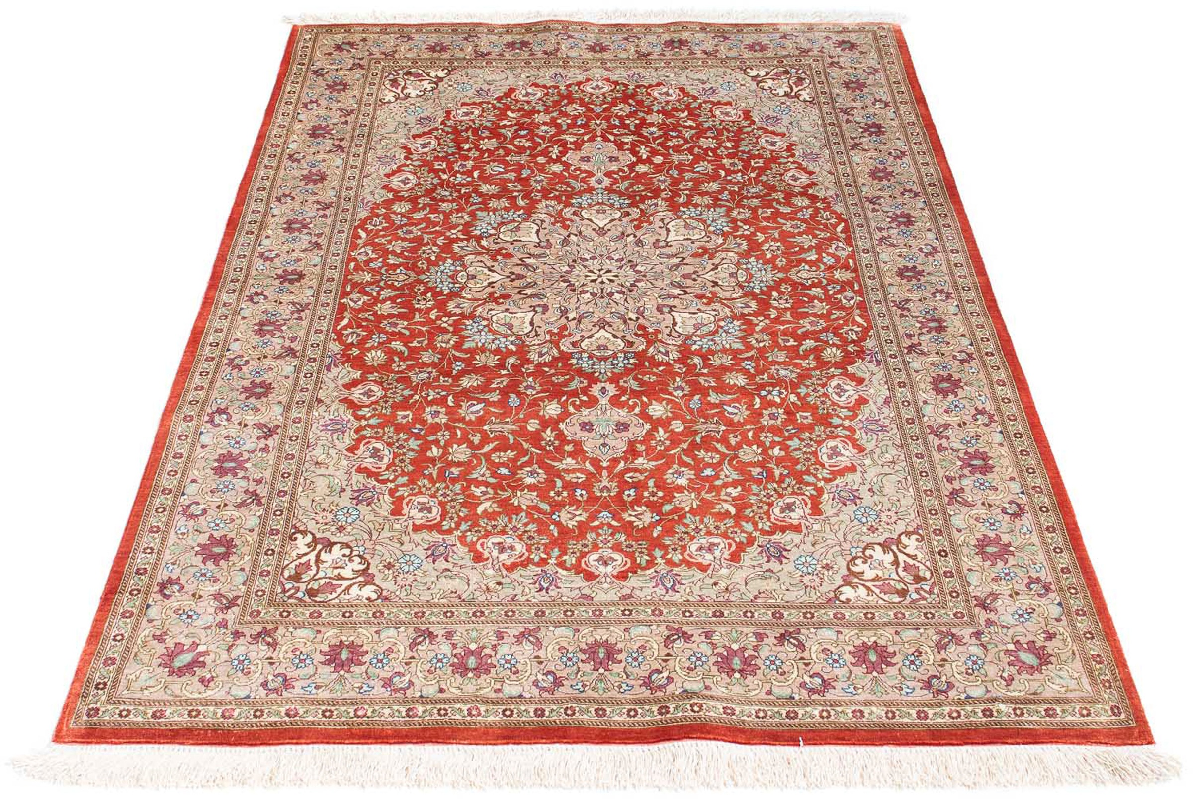 Image of morgenland Orientteppich »Perser - Ghom - 149 x 100 cm - rost«, rechteckig, 10 mm Höhe, Wohnzimmer, Handgeknüpft, Einzelstück mit Zertifikat bei Ackermann Versand Schweiz