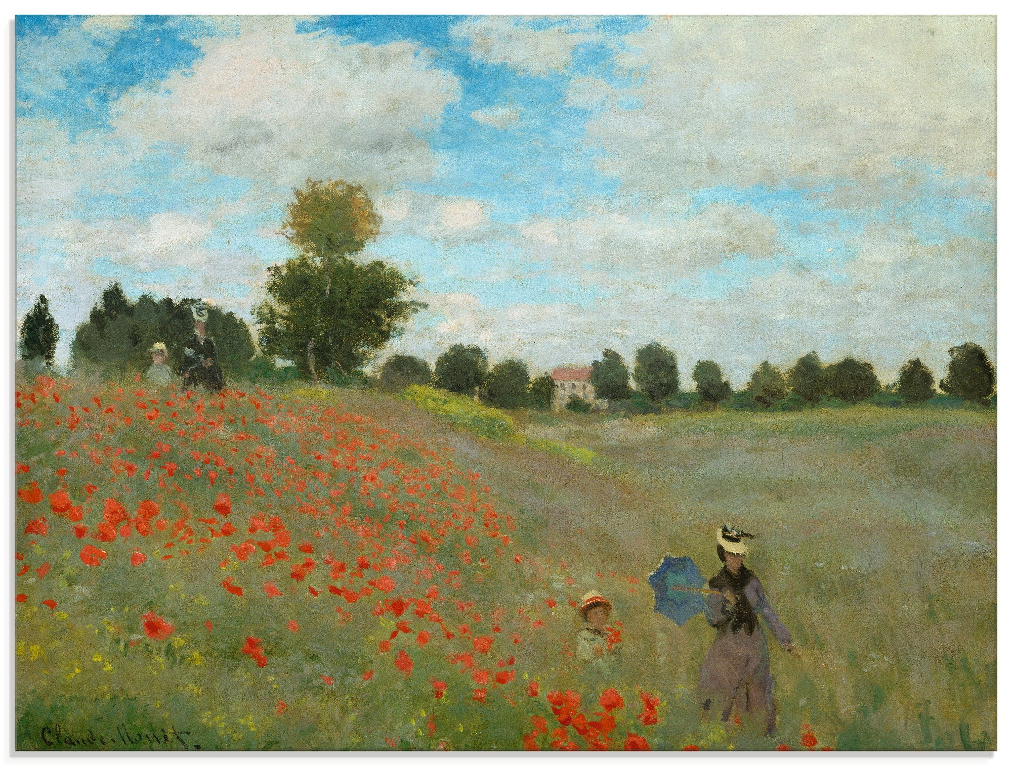 Image of Artland Glasbild "Mohnfeld bei Argenteuil. 1873" Blumen 1 Stk. tlg. in verschiedenen Grössen