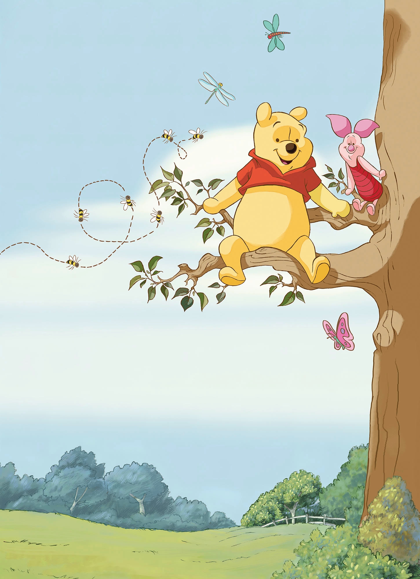 Komar Fototapete »Winnie Pooh Tree«, 184x254 cm (Breite x Höhe)