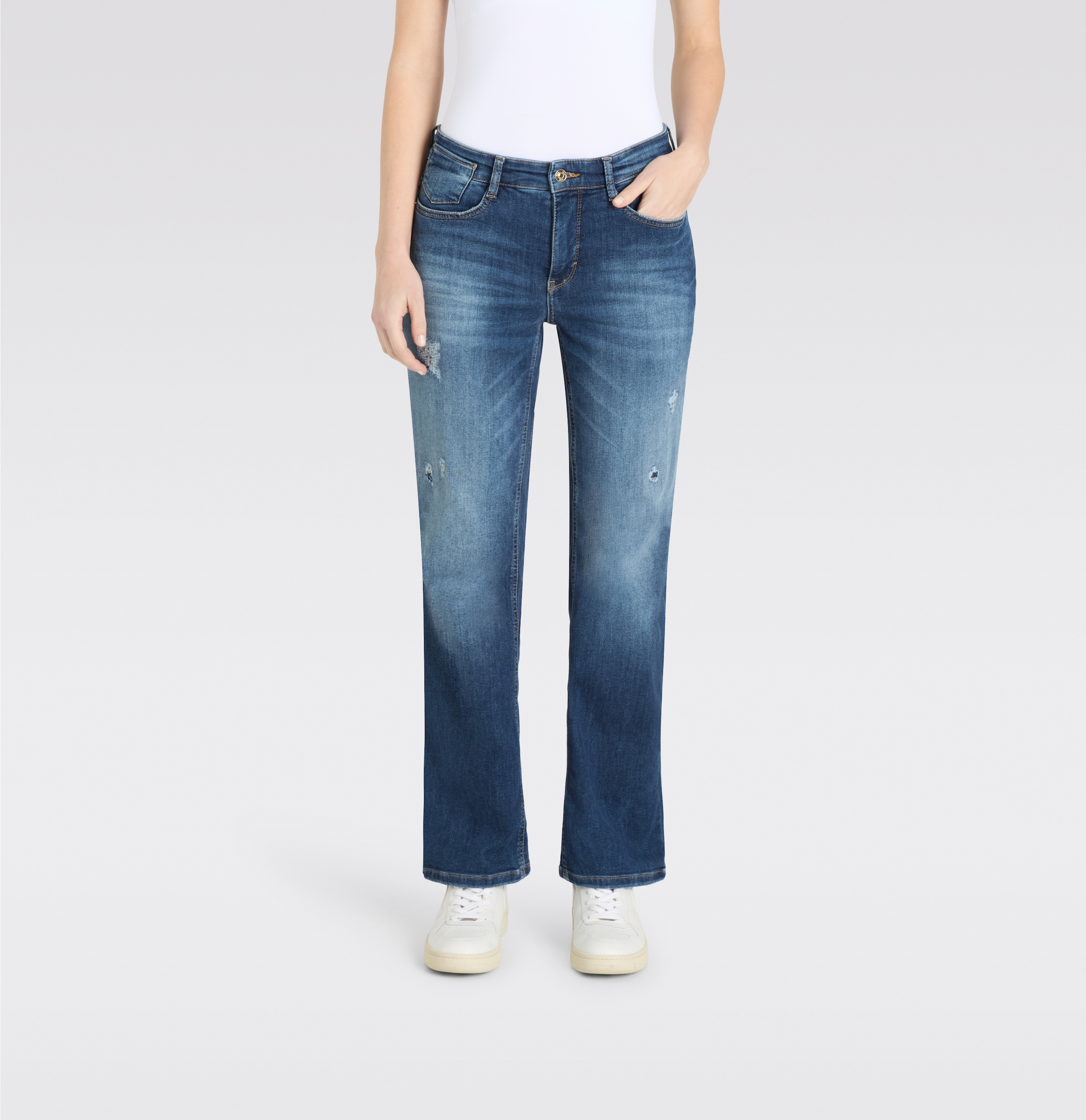 Image of MAC Bootcut-Jeans "LAURA" im Five-Pocket Style