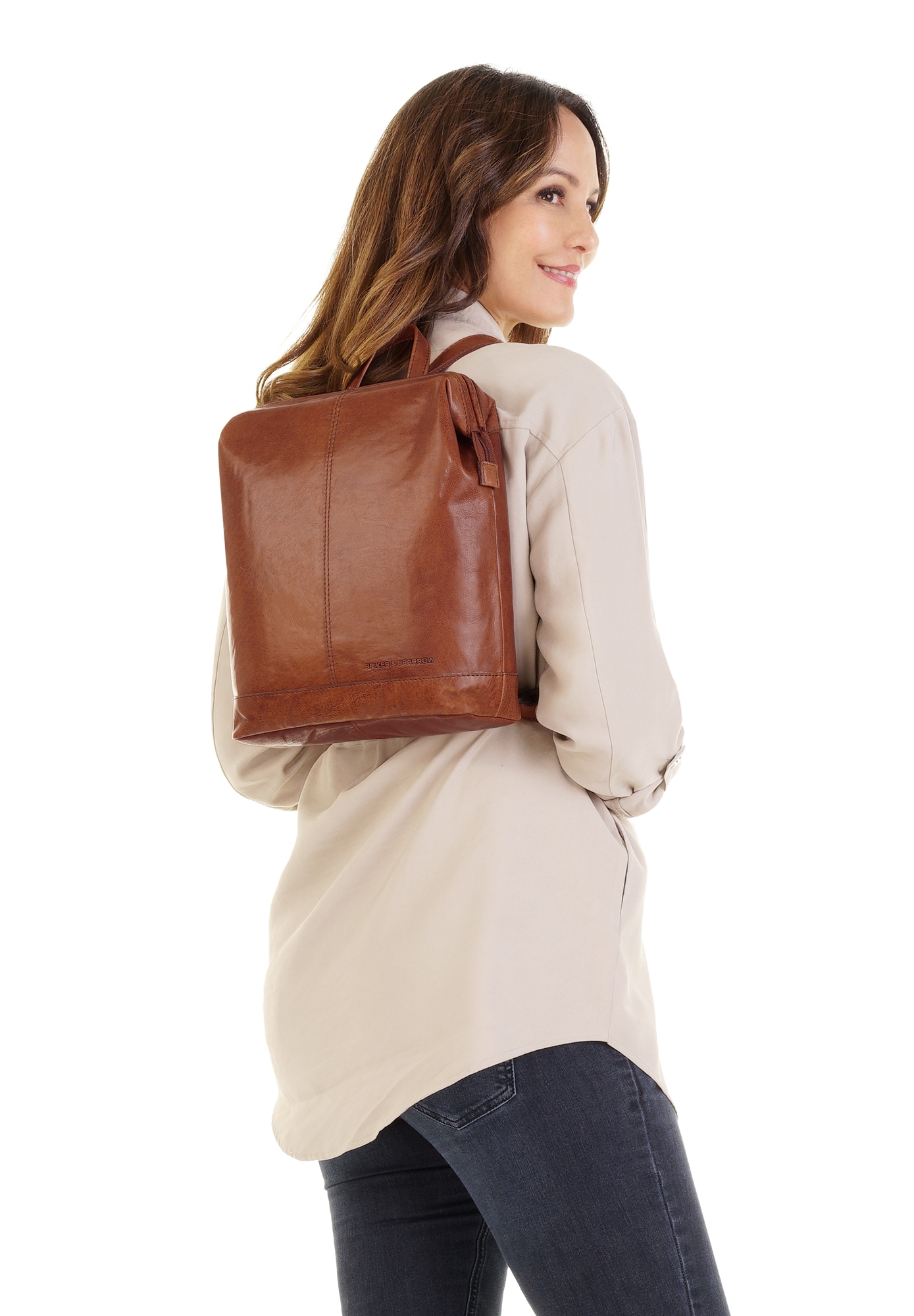 Spikes & Sparrow Cityrucksack, echt Leder