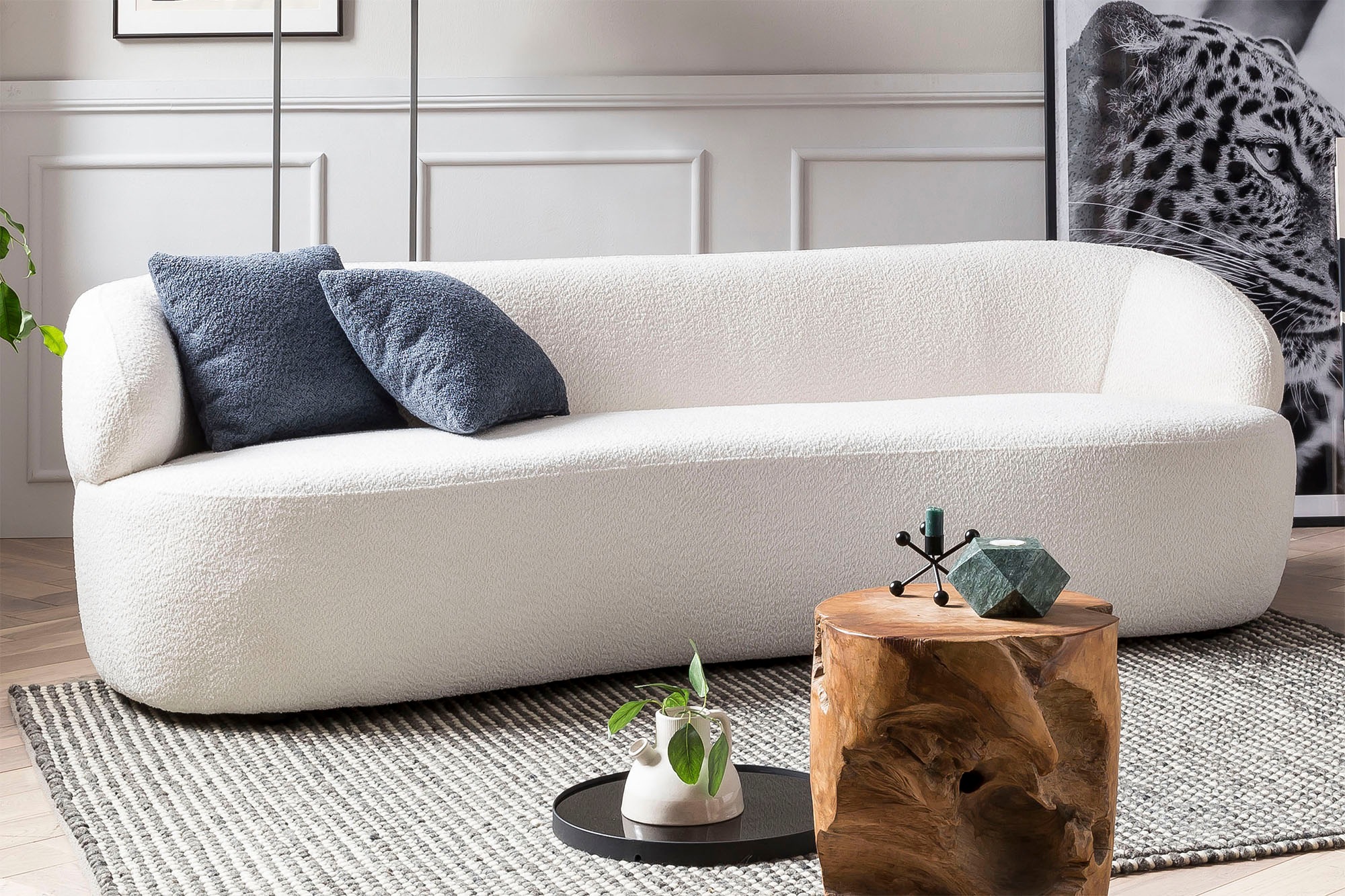 Image of SalesFever 3-Sitzer "Stilvoller 3-Sitzer für Ihr Zuhause" organisch geformt, Breite 220 cm