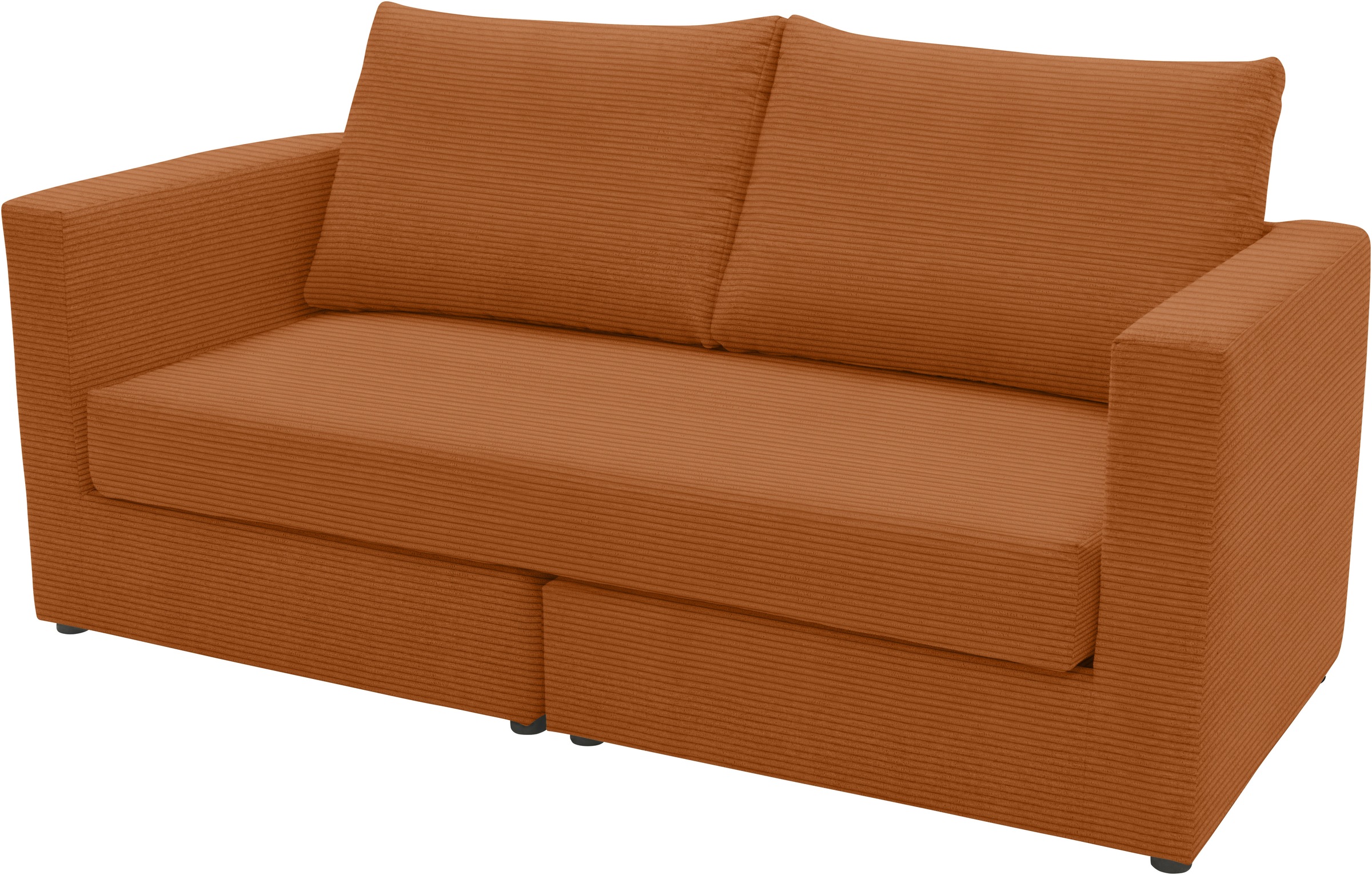 DOMO collection 2-Sitzer »800015 B/T/H: 178/80/90 cm«, Sitzfläche mit Federkern, inkl. 2 Rückenkissen