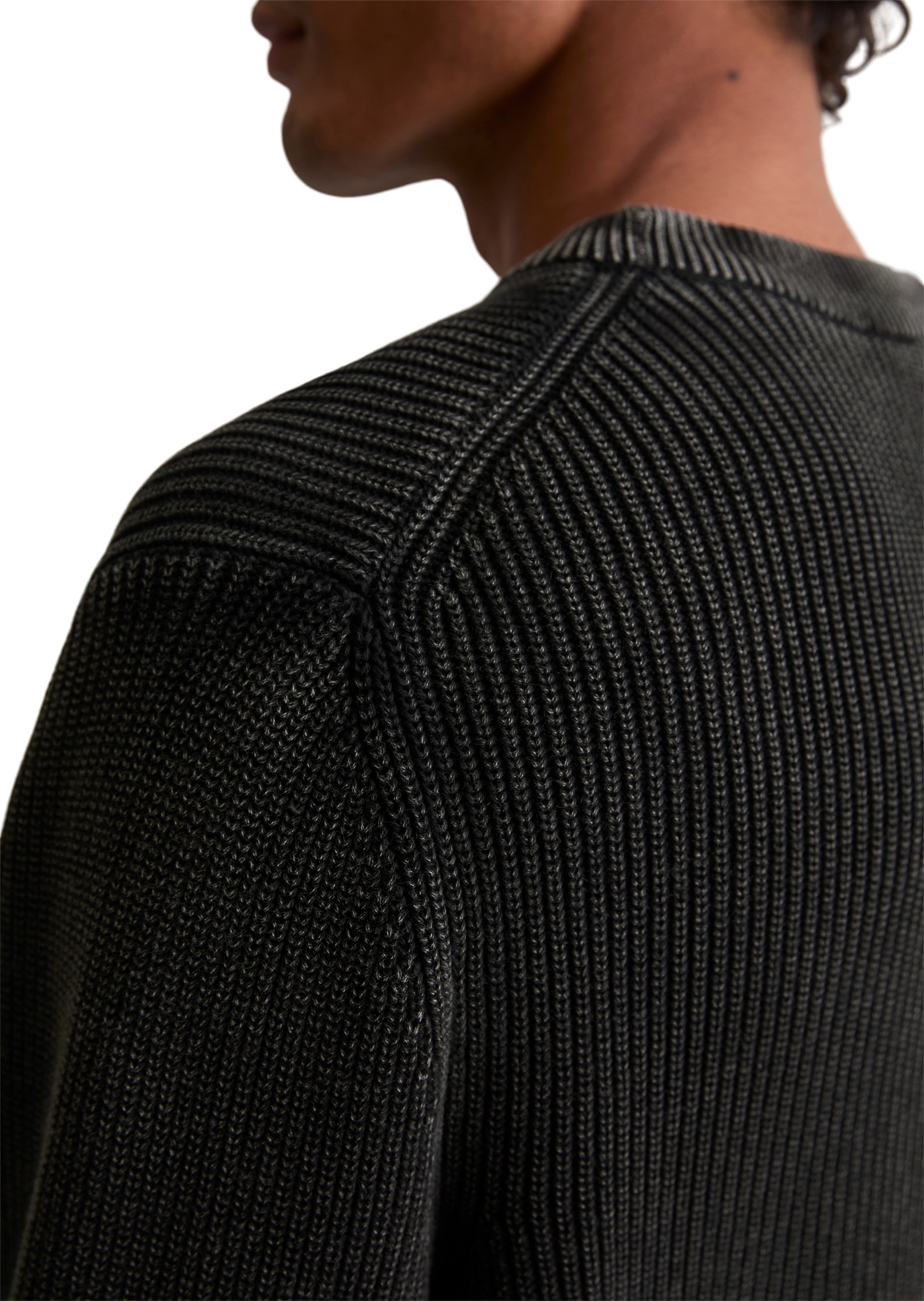 Marc O'Polo DENIM Pull à col rond »loose fit mit speziellem Farbeffekt«