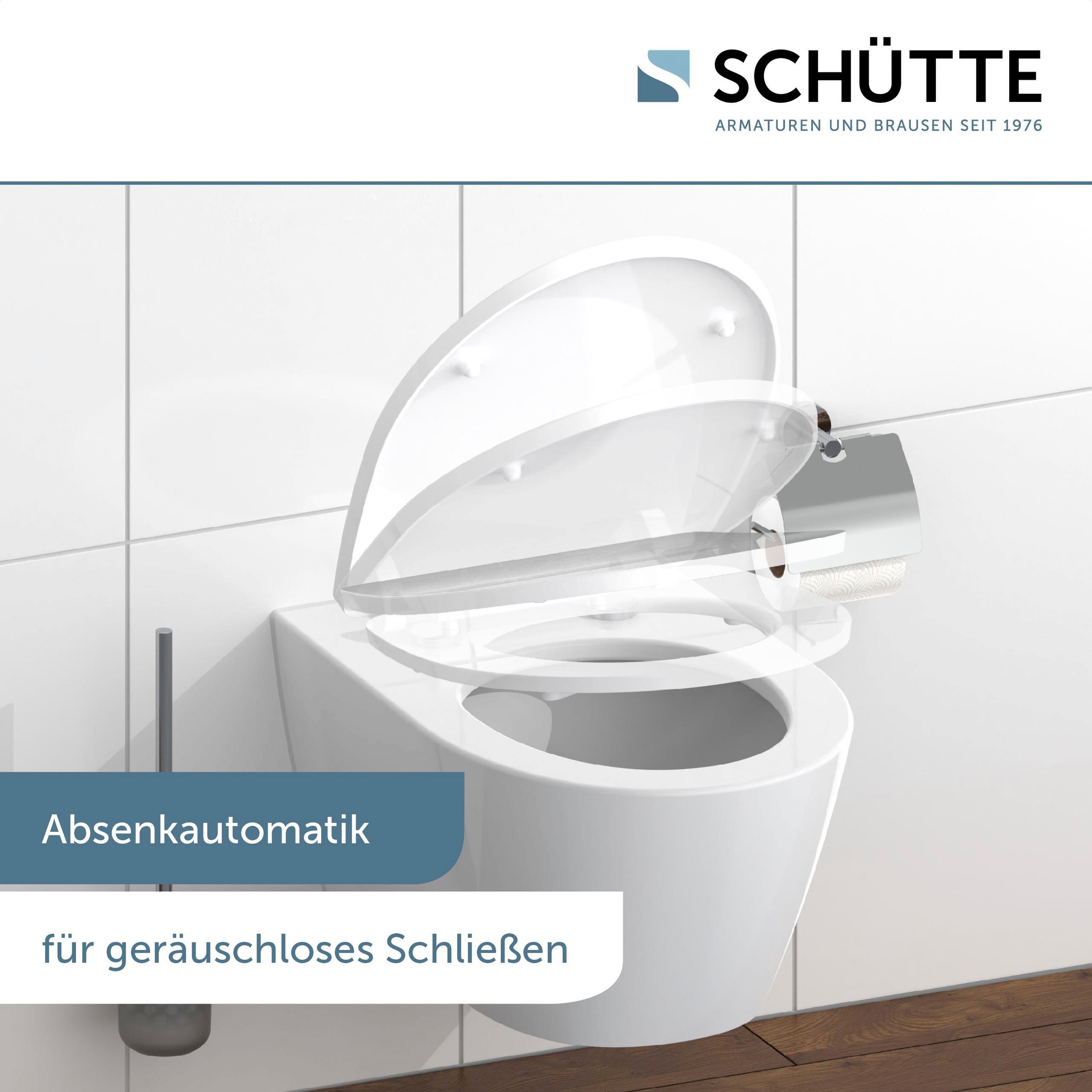 Schütte WC-Sitz »Broken Glass«, Duroplast, mit Absenkautomatik und Schnellverschluss, High Gloss