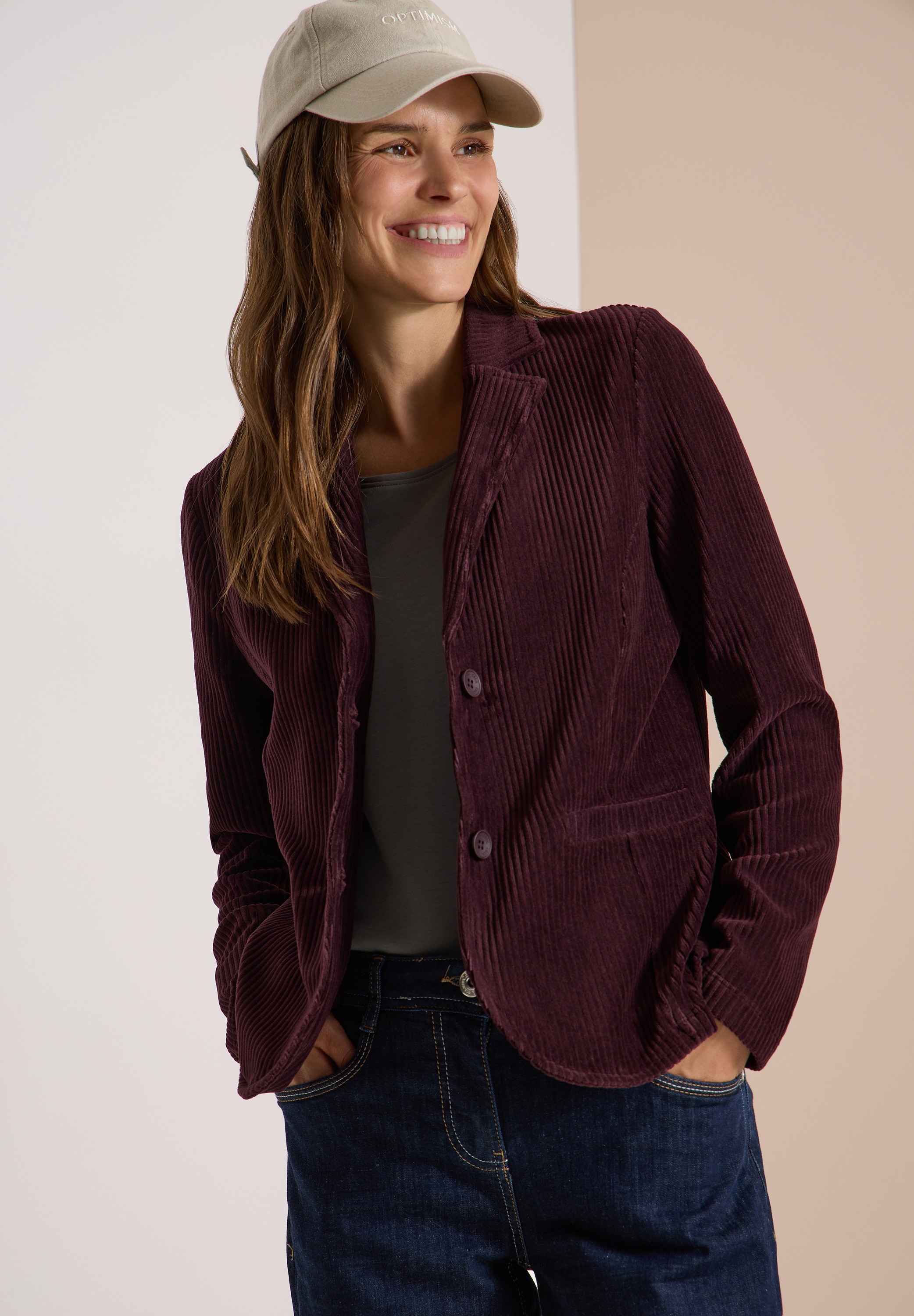 Image of Cecil Jackenblazer Cordblazer mit Reverskragen