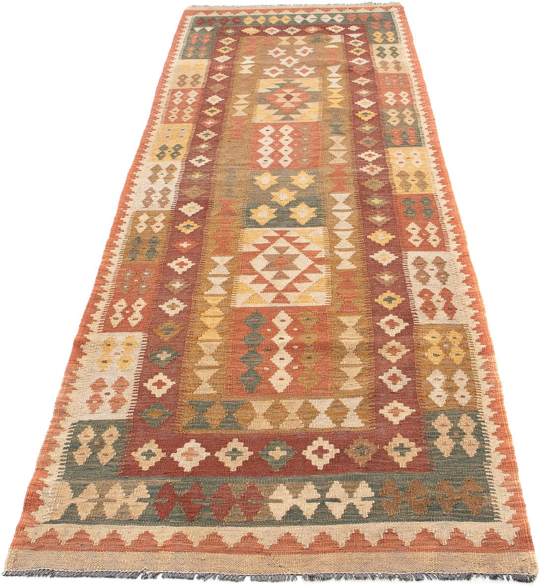 Image of morgenland Läufer »Kelim Maimene Medaillon 389 x 81 cm«, rechteckig, 0,5 mm Höhe, Wendeteppich bei Ackermann Versand Schweiz