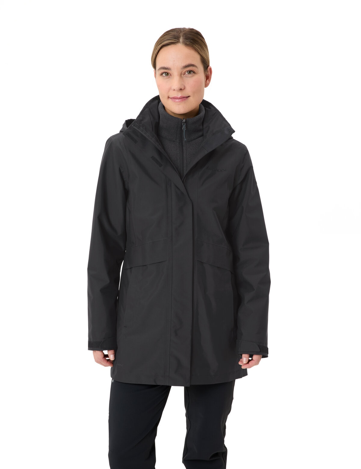 Image of VAUDE 3-in-1-Funktionsparka "WOMENS IDRIS 3IN1 PARKA IV" 2 Stk. tlg. mit regulierbarer Kapuze, mit drei Aussentaschen
