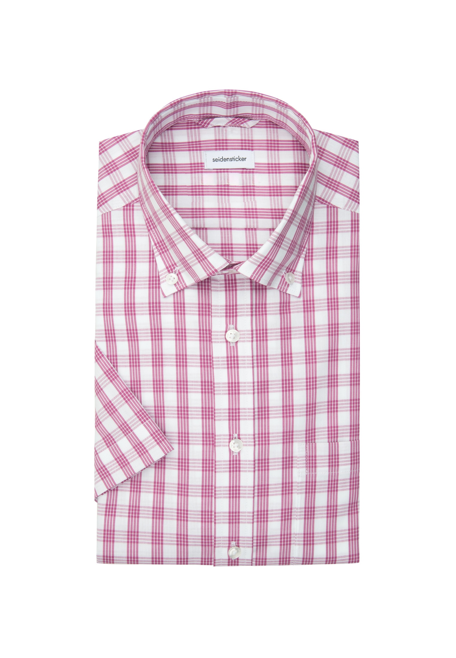 seidensticker Businesshemd »Regular«, Regular 1/2 Button-Down-Kragen Karo