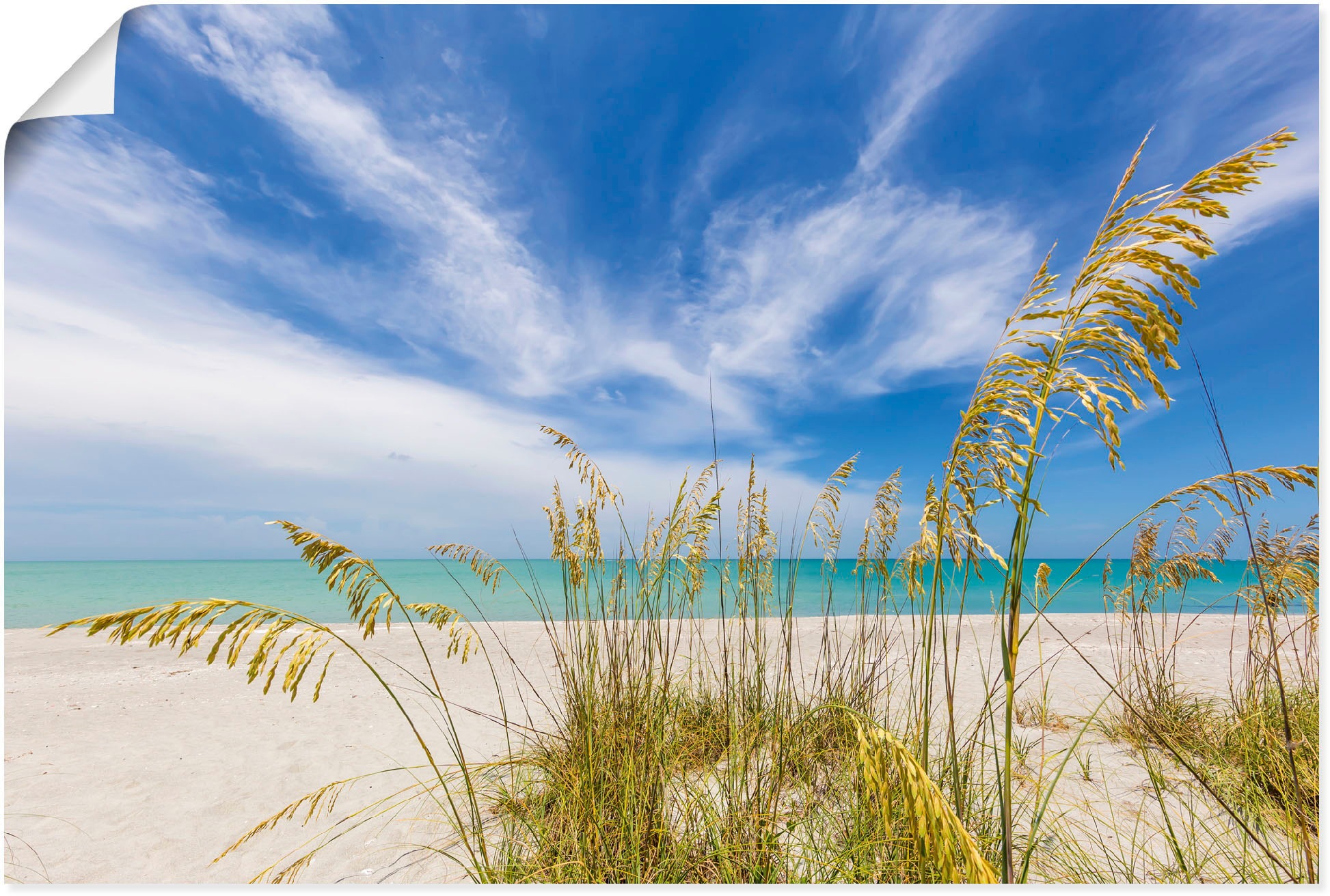 Image of Artland Wandbild »Himmlische Stille am Strand«, Strandbilder, (1 St.), in vielen Grössen & Produktarten - Alubild / Outdoorbild für den Aussenbereich, Leinwandbild, Poster, Wandaufkleber / Wandtattoo auch für Badezimmer geeignet bei Ackermann Versand Schw