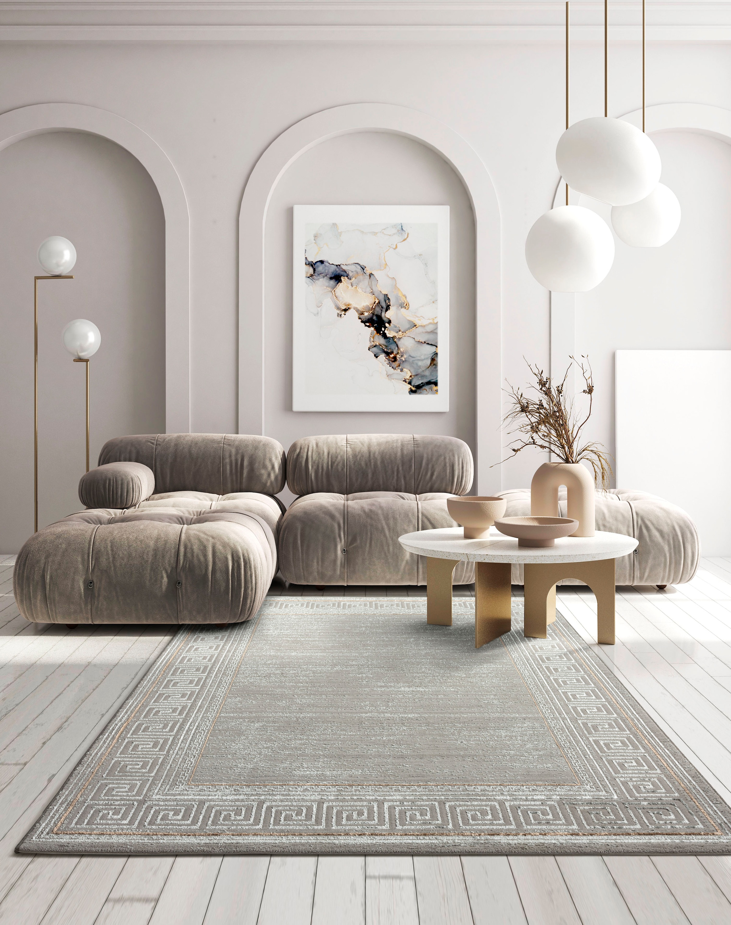 merinos Teppich »Creation 50052«, rechteckig, pflegeleicht, Indoor, robust jetzt elegant, Kurzflor, kaufen glänzend