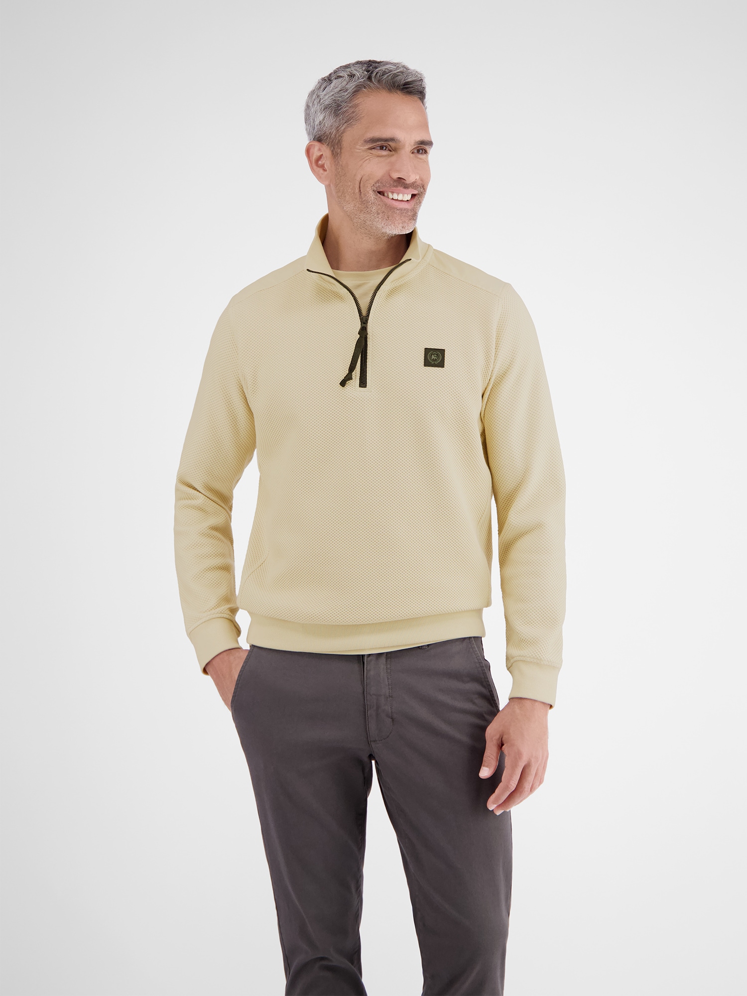 Image of LERROS Sweatshirt "Herren Troyer in sportiver Struktur"
