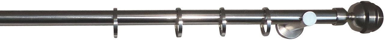 Image of indeko Gardinenstange »Kugel«, 1 läufig-läufig, Wunschmasslänge, edelstahlfarben bei Ackermann Versand Schweiz