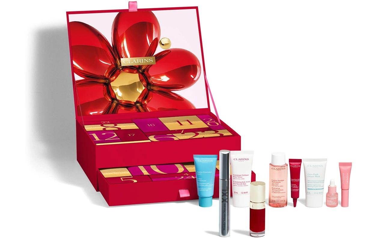 Clarins Calendrier de l'Avent pour les cosmétiques »Adventskalender 24 Türen, Pflege und Make-up«