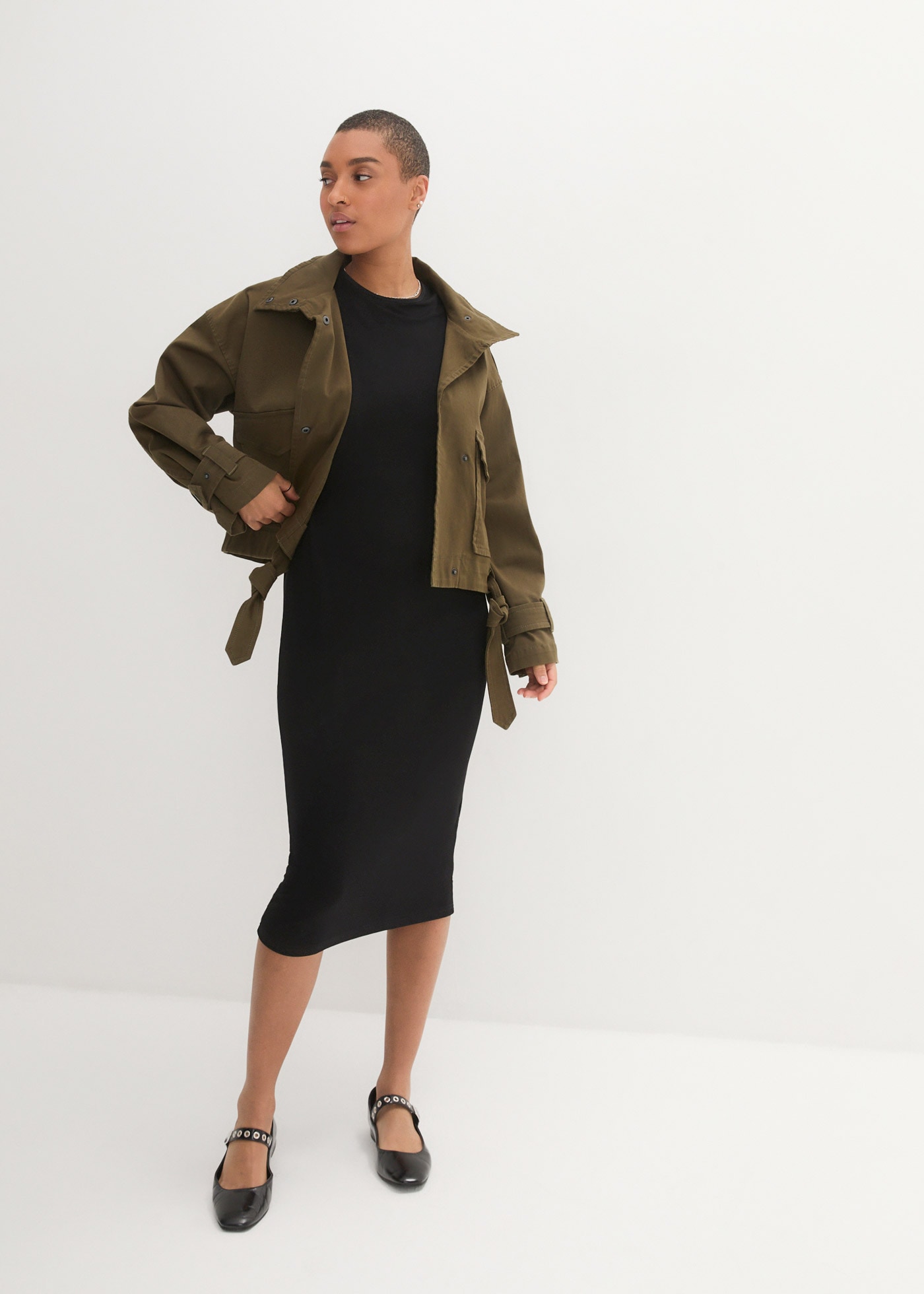 bonprix Robe t-shirt 1 tlg. für den Alltag, aus leicht fliessendem Material, mit 3/4-Ärmeln