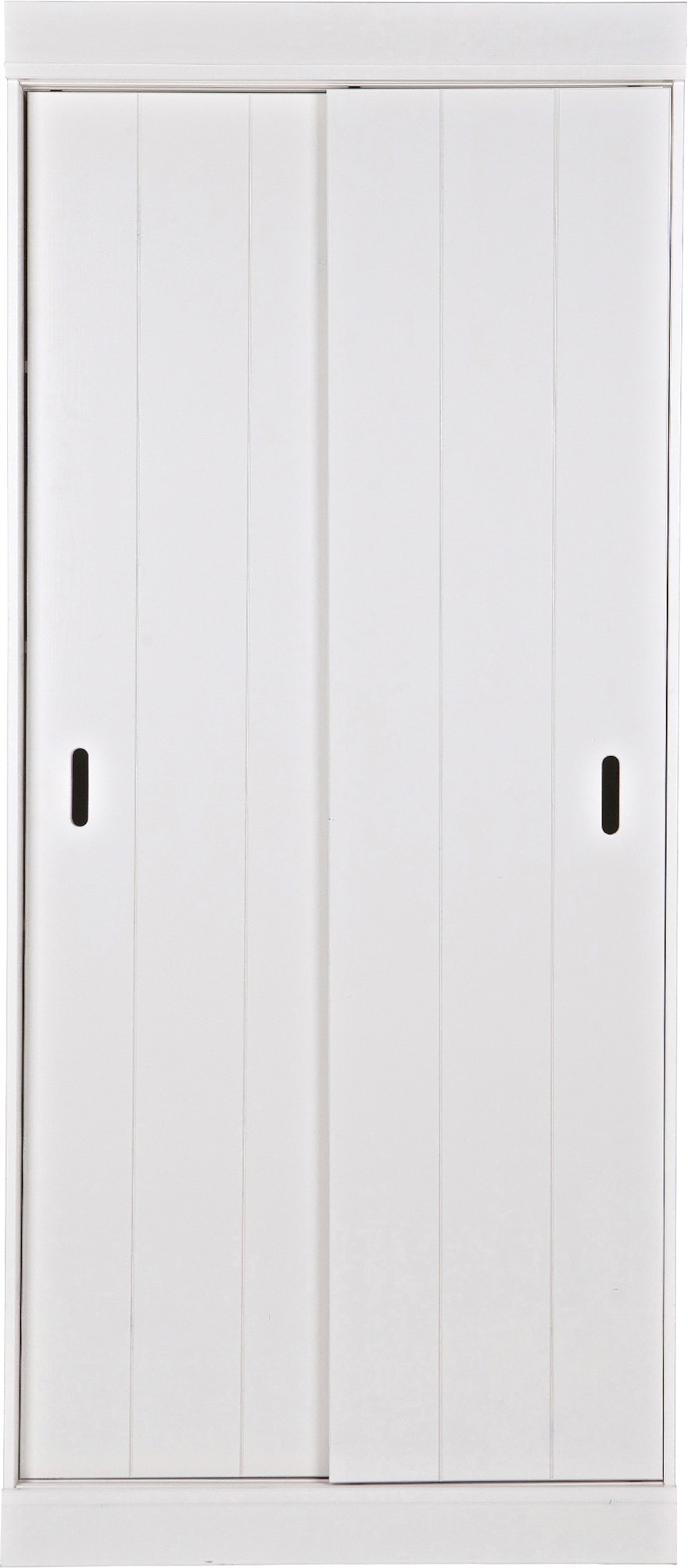 WOOOD Armoire vestiaire »Row FSC®-Kiefernholz gebürstet mit Schiebetüren H 195 x B 85 x T 44 cm« capacité de charge 15 kg par tablette, combinable côte à côte, facile d'entretien