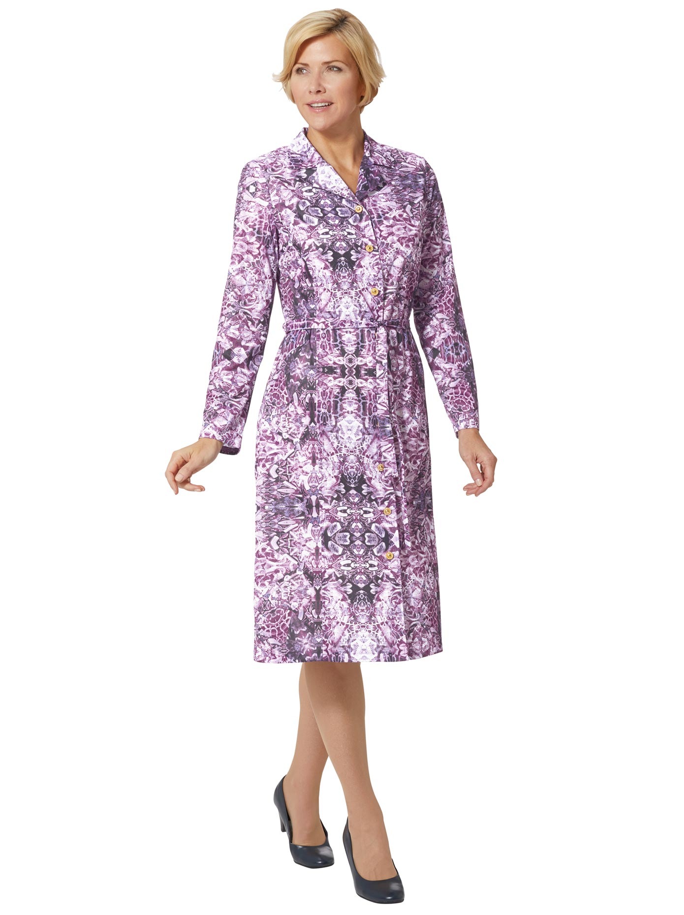 Jersey-Kleid mit Reverskragen