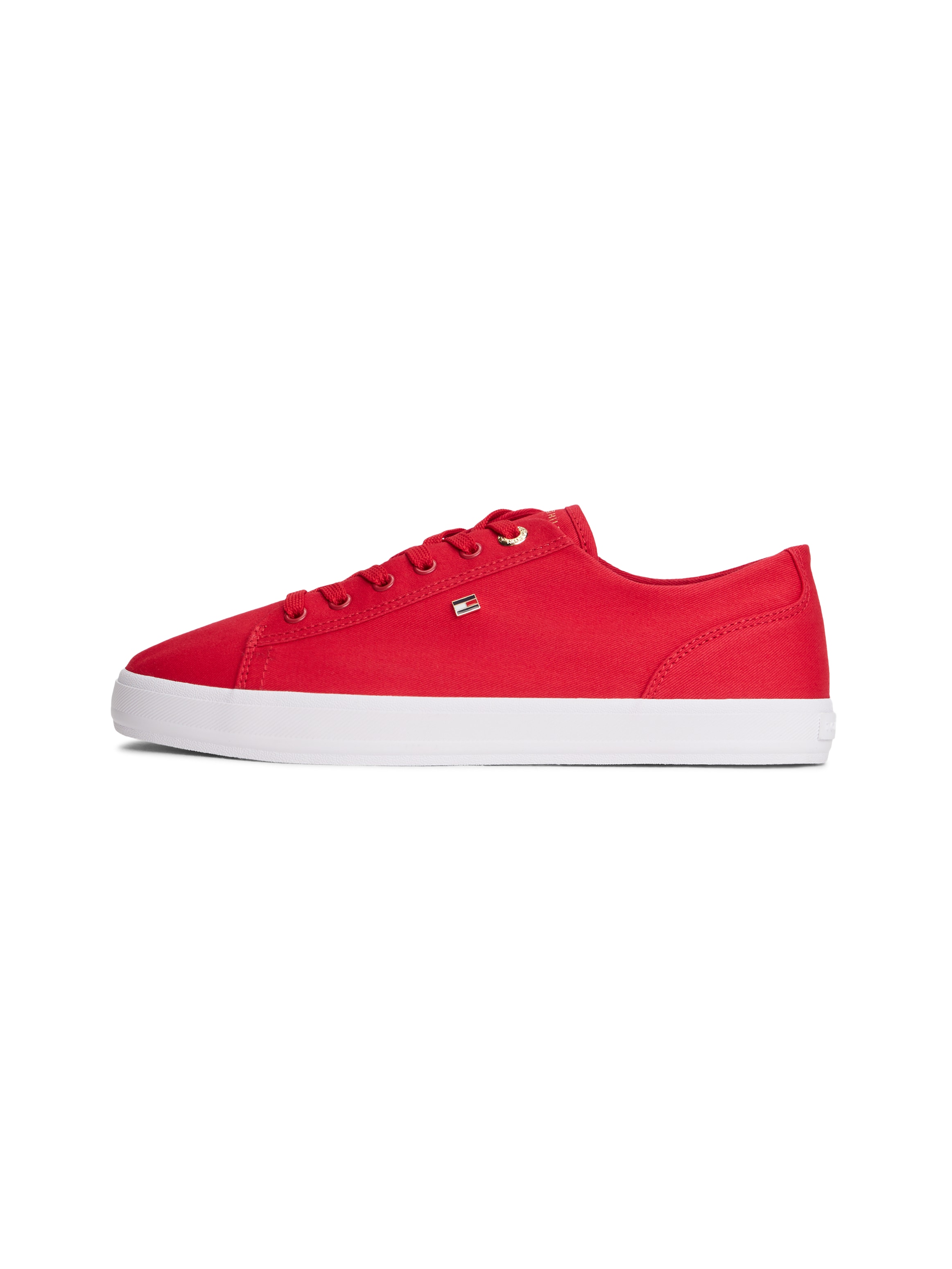 Tommy Hilfiger Baskets à plateforme »TH FOXING SNEAKER CANVAS«  Chaussure de loisirs, chaussure basse, à lacets avec broderie logo - forme étroite