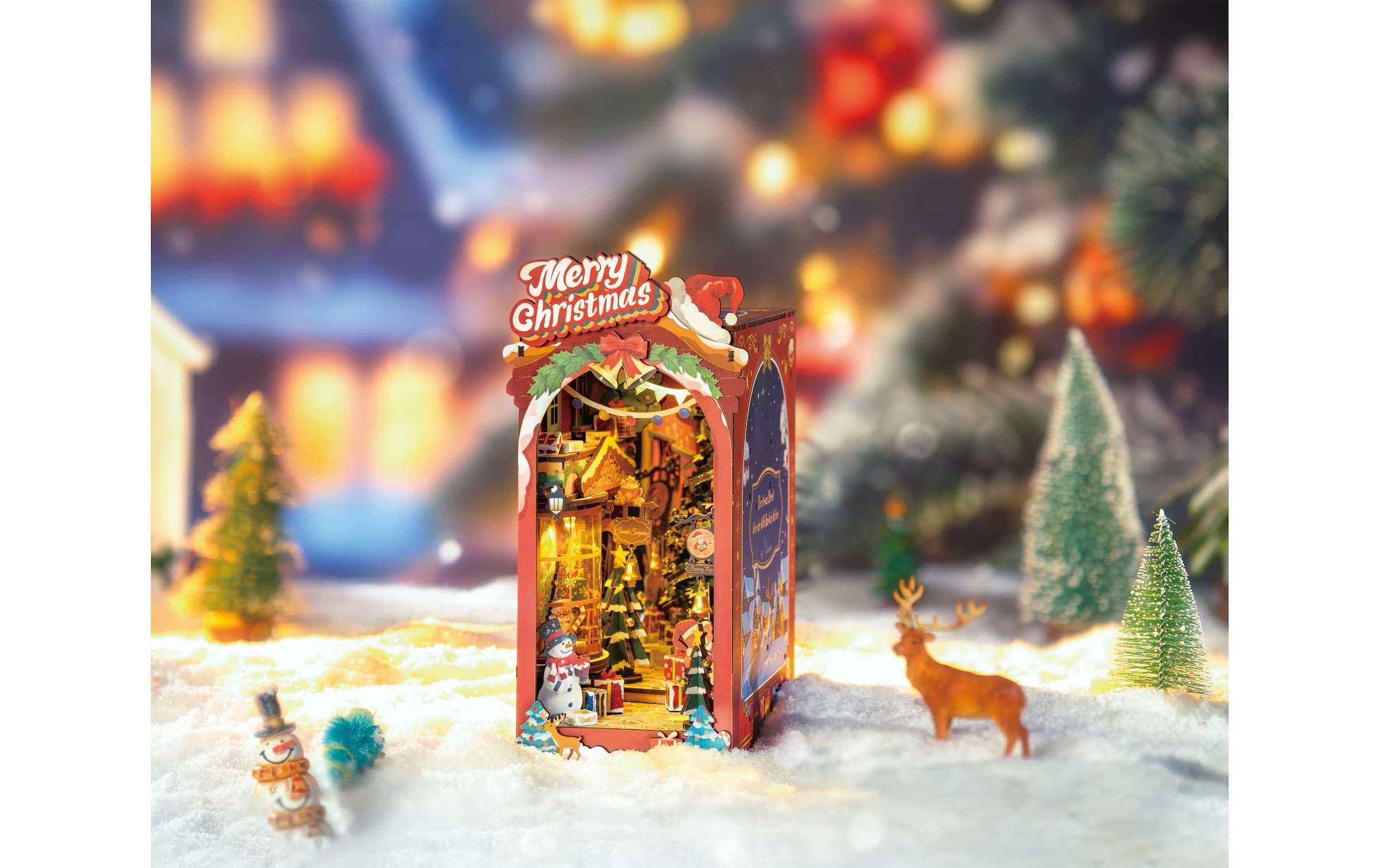 Image of Modellbausatz "Rolife Christmas Street Bücherregal-Diorama" 289 Stk. tlg.