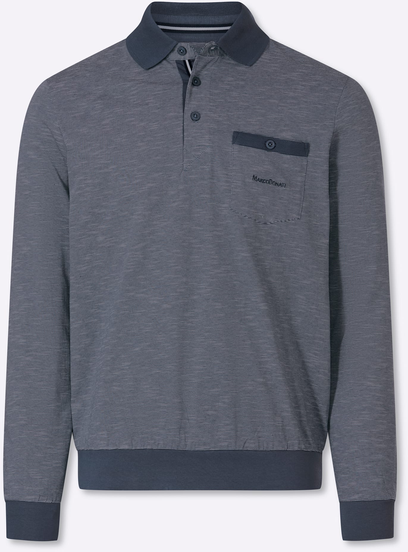 Marco Donati Polo à manches longues »Langarm-Shirt« 1