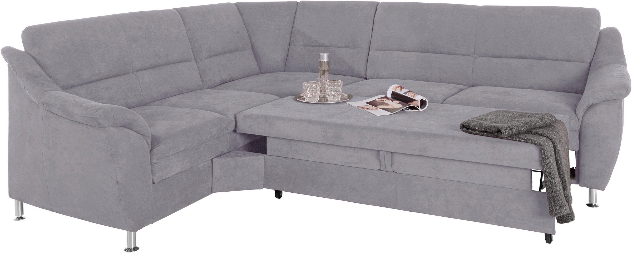 Places of Style Ecksofa »Cardoso L-Form«, mit Trapezecke für mehr Sitzkomfort, wahlweise auch mit Bettfunktion