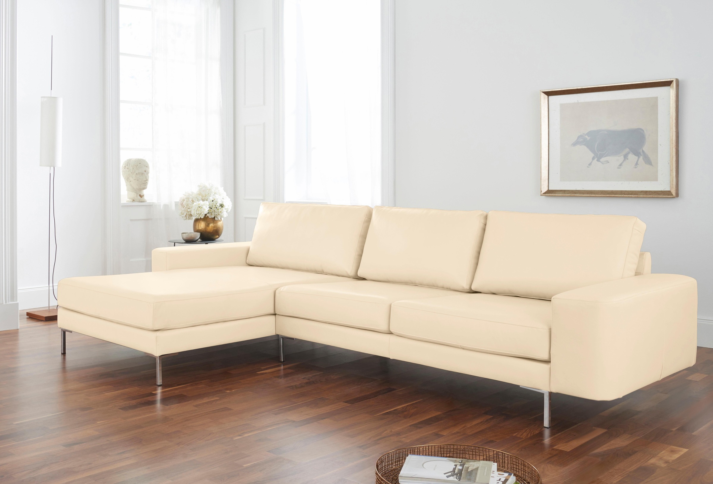 Image of Alte Gerberei Ecksofa »Lexgaard«, inklusive Rückenkissen, Recamiere wahlweise rechts oder links bei Ackermann Versand Schweiz